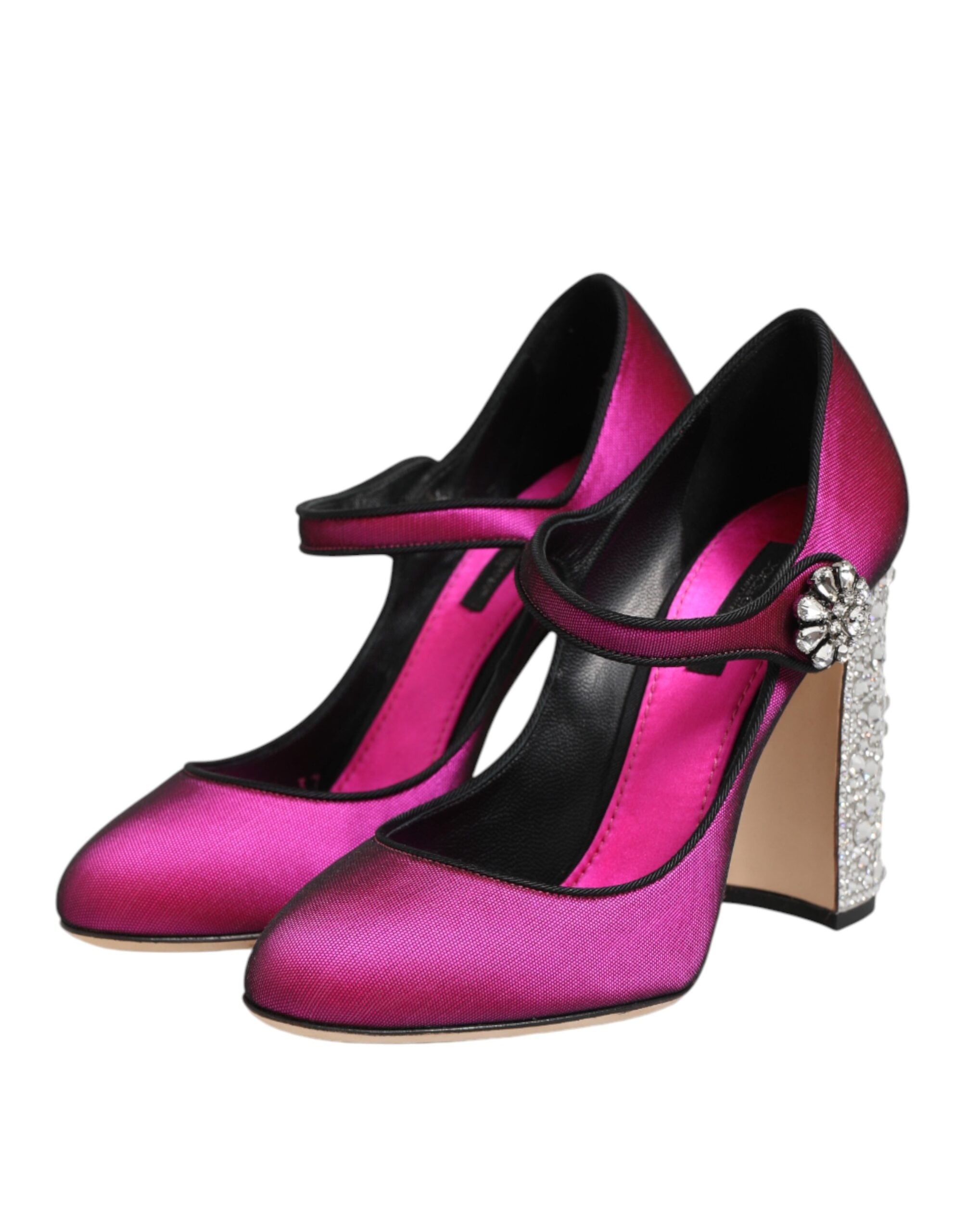 Dolce & Gabbana Pink Rhinestone Mary Janes Pumps-5