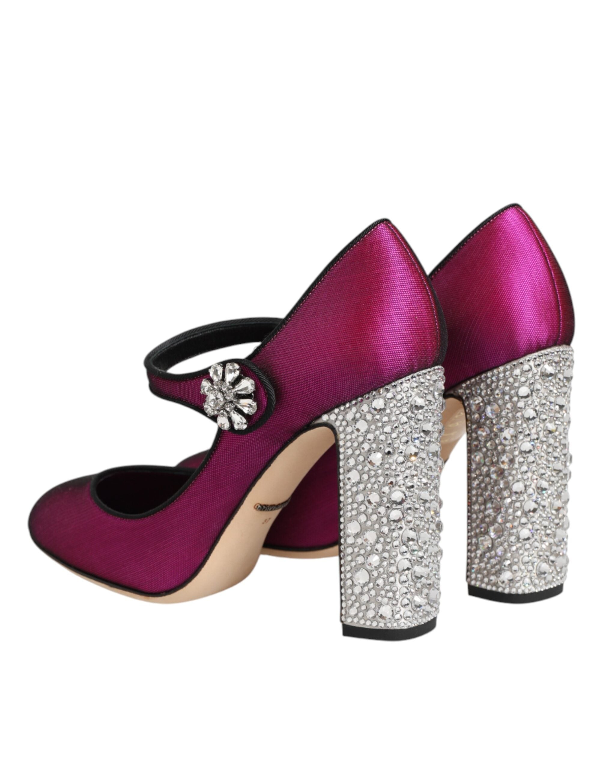 Dolce & Gabbana Pink Rhinestone Mary Janes Pumps-6