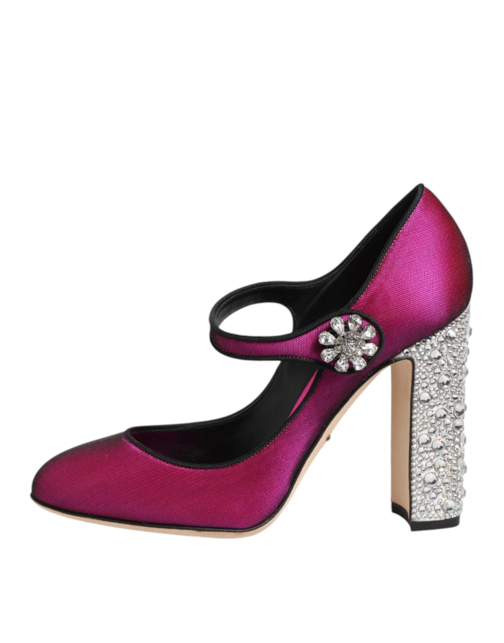 Dolce & Gabbana Pink Rhinestone Mary Janes Pumps-7