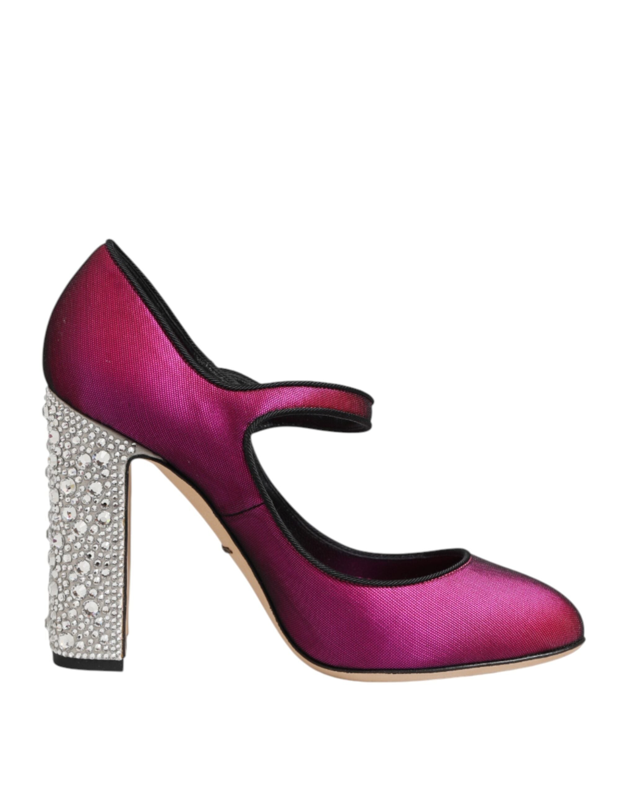 Dolce & Gabbana Pink Rhinestone Mary Janes Pumps-1
