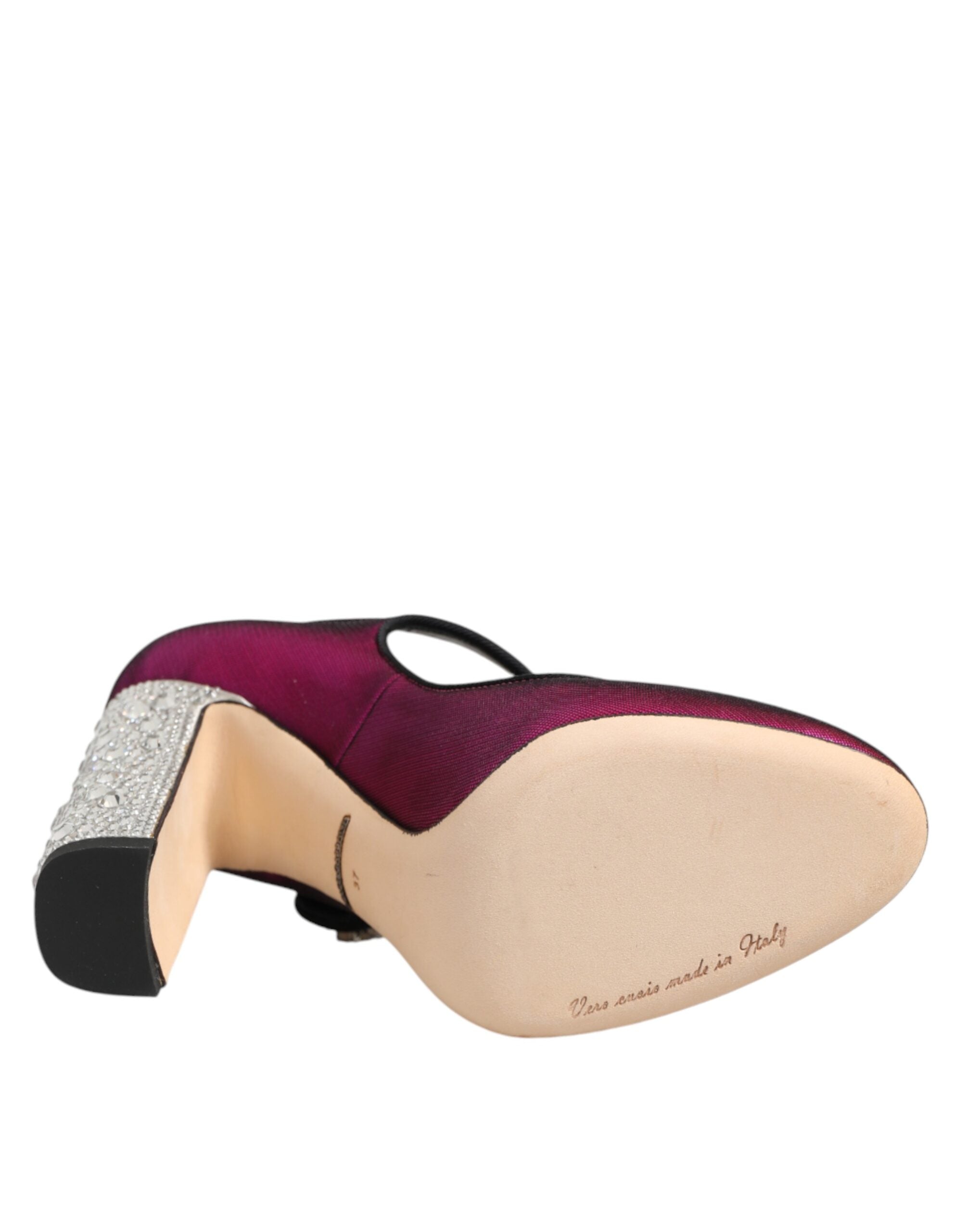 Dolce & Gabbana Pink Rhinestone Mary Janes Pumps-8