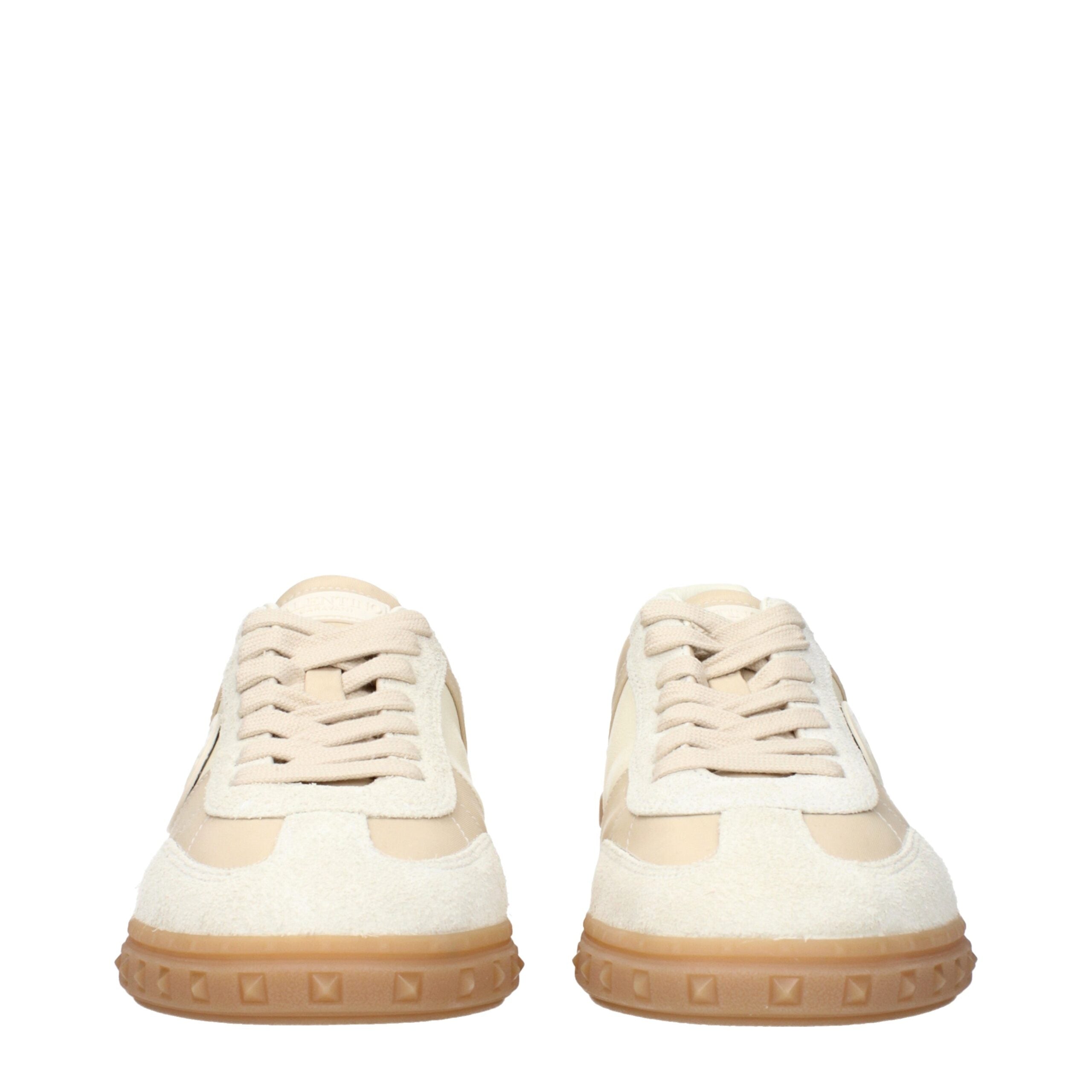 Valentino Garavani Beige Fabric Low Top Sneakers-3