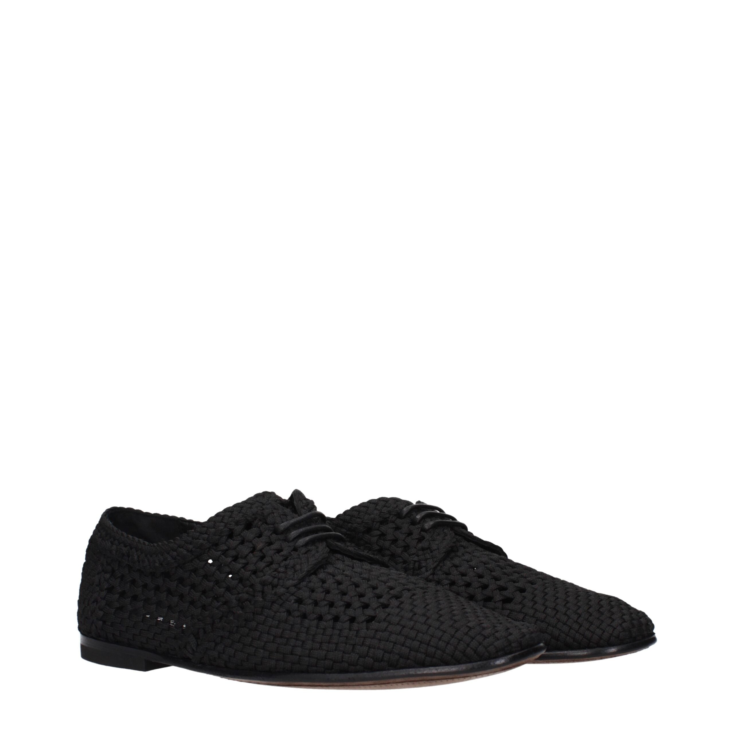 Dolce & Gabbana Schwarze Stoff-Schnürschuhe und -Derby-Schuhe-2