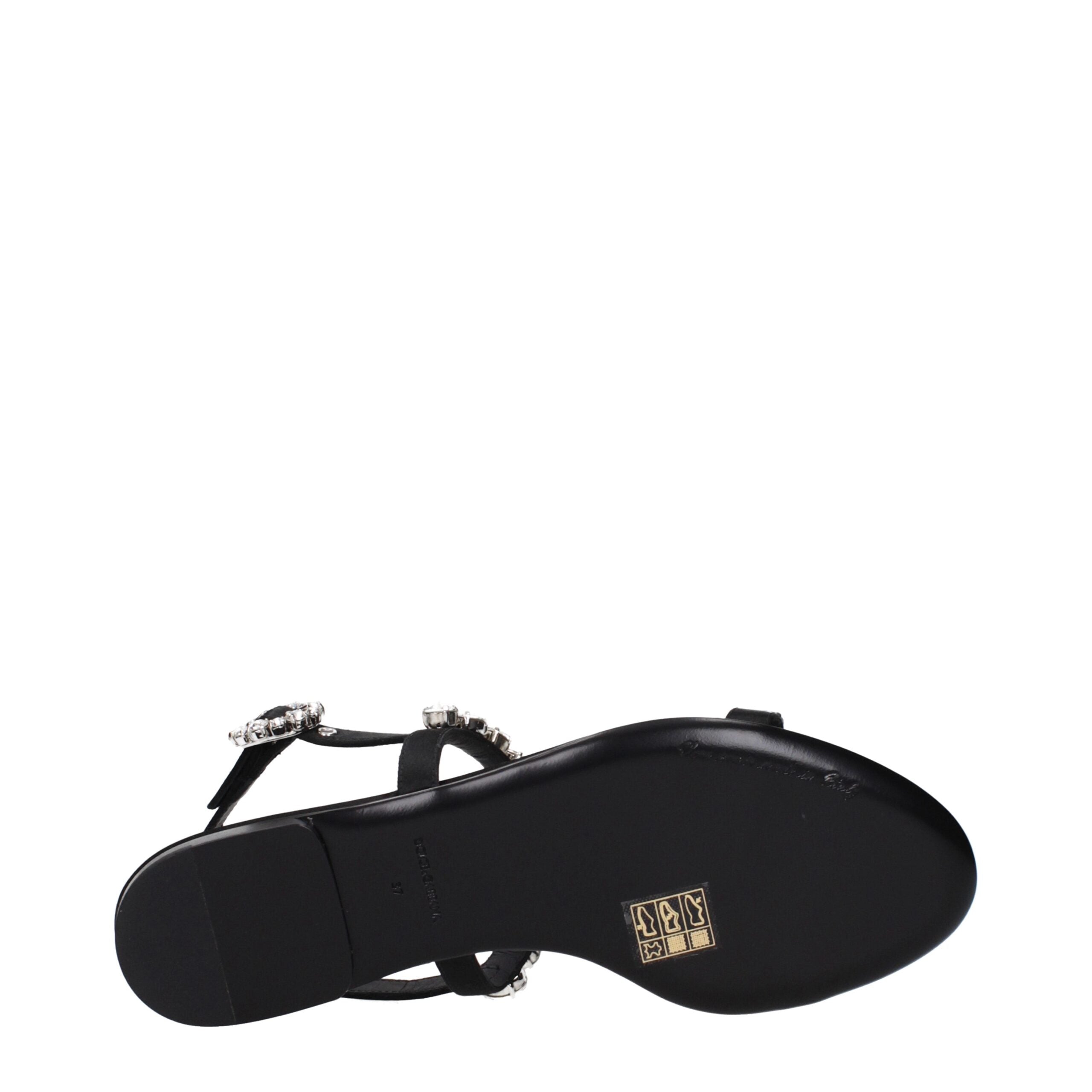 Dolce & Gabbana Schwarze Satin-Flachsandalen-5
