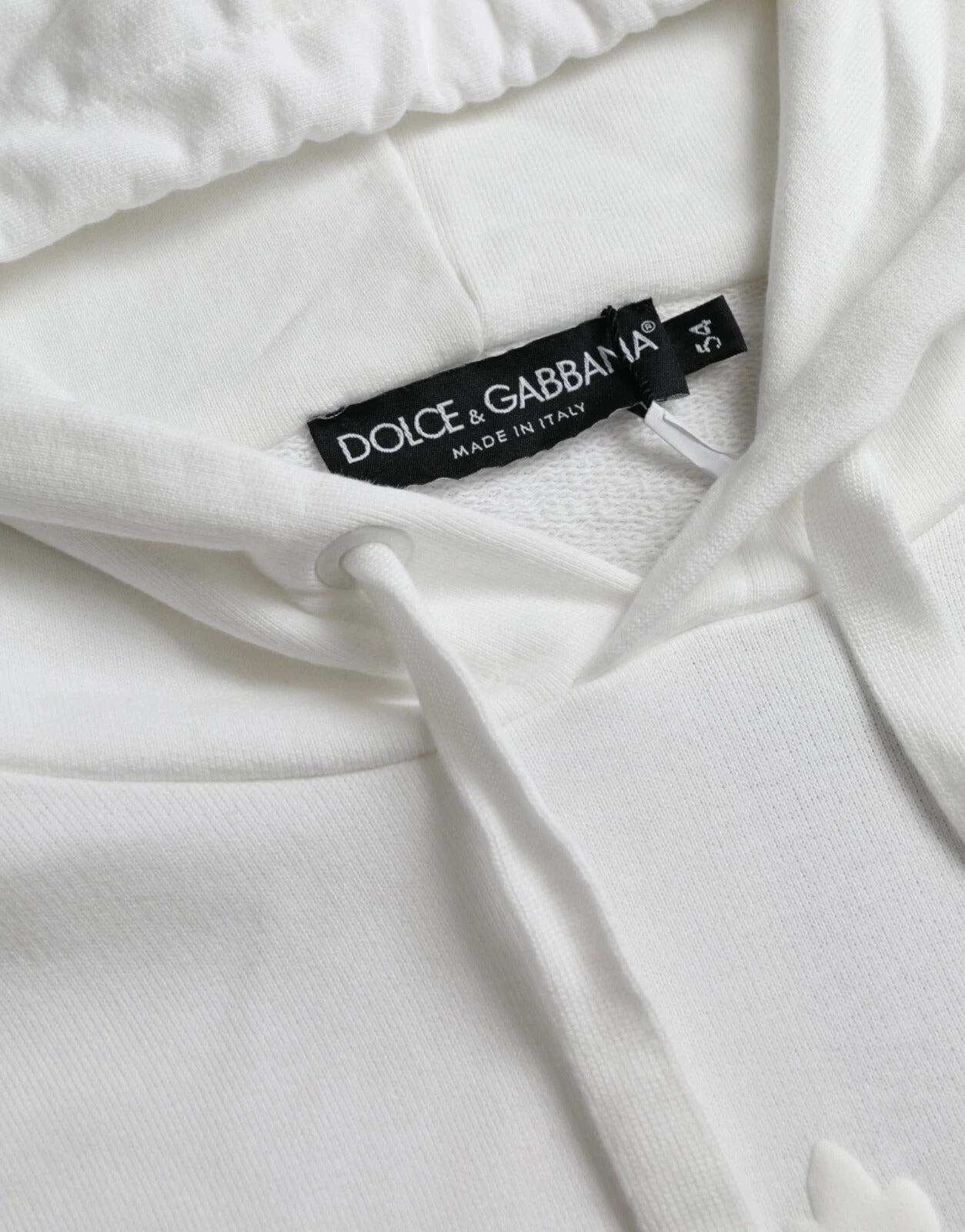 Dolce & Gabbana White Cotton Hoodie for Men-4