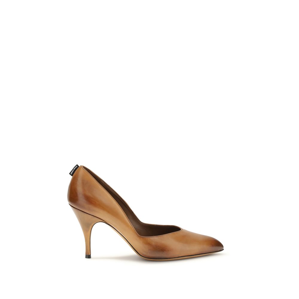 Miu Miu Beige Calfskin Bos Taurus High Heels-1