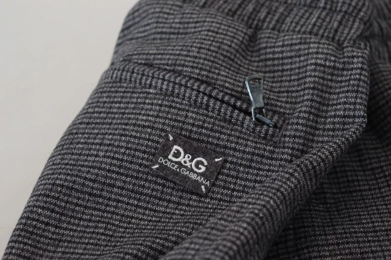 Dolce & Gabbana Striped Wool Skinny Trousers in Grey-7