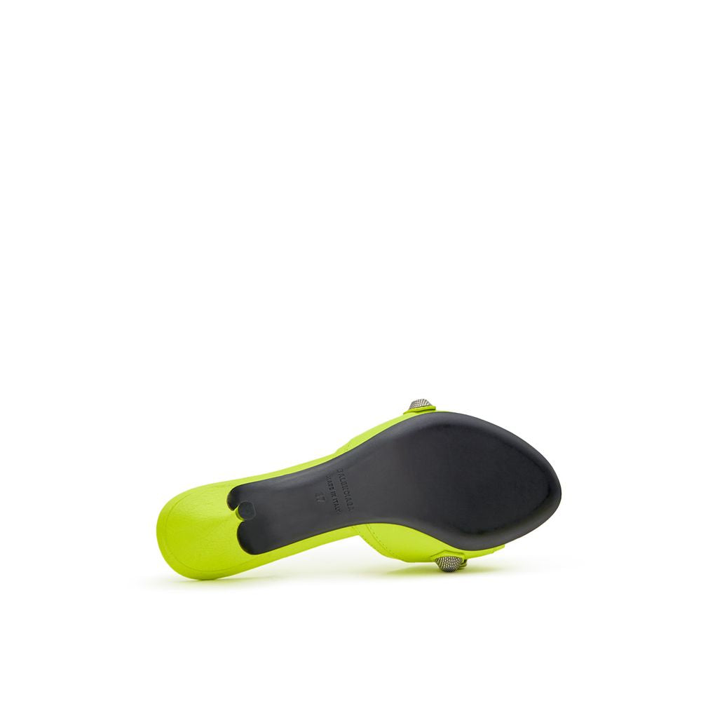 Mules de cuero amarillo de Balenciaga-4