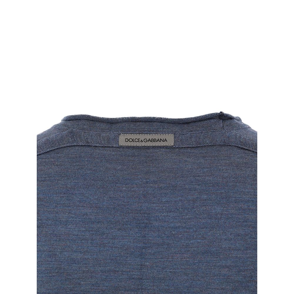 Dolce & Gabbana Seiden-Sweatshirt in Blau-3