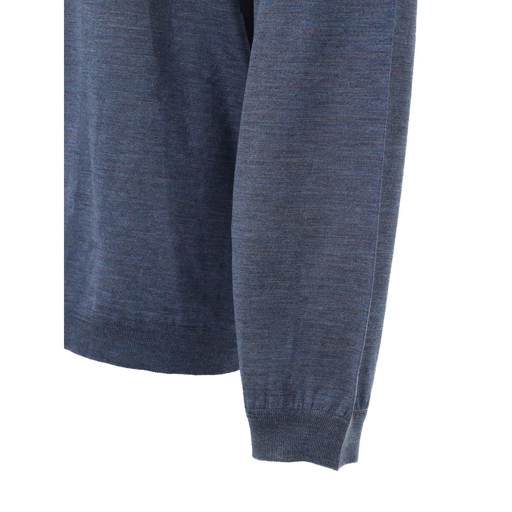 Dolce & Gabbana Seiden-Sweatshirt in Blau-4