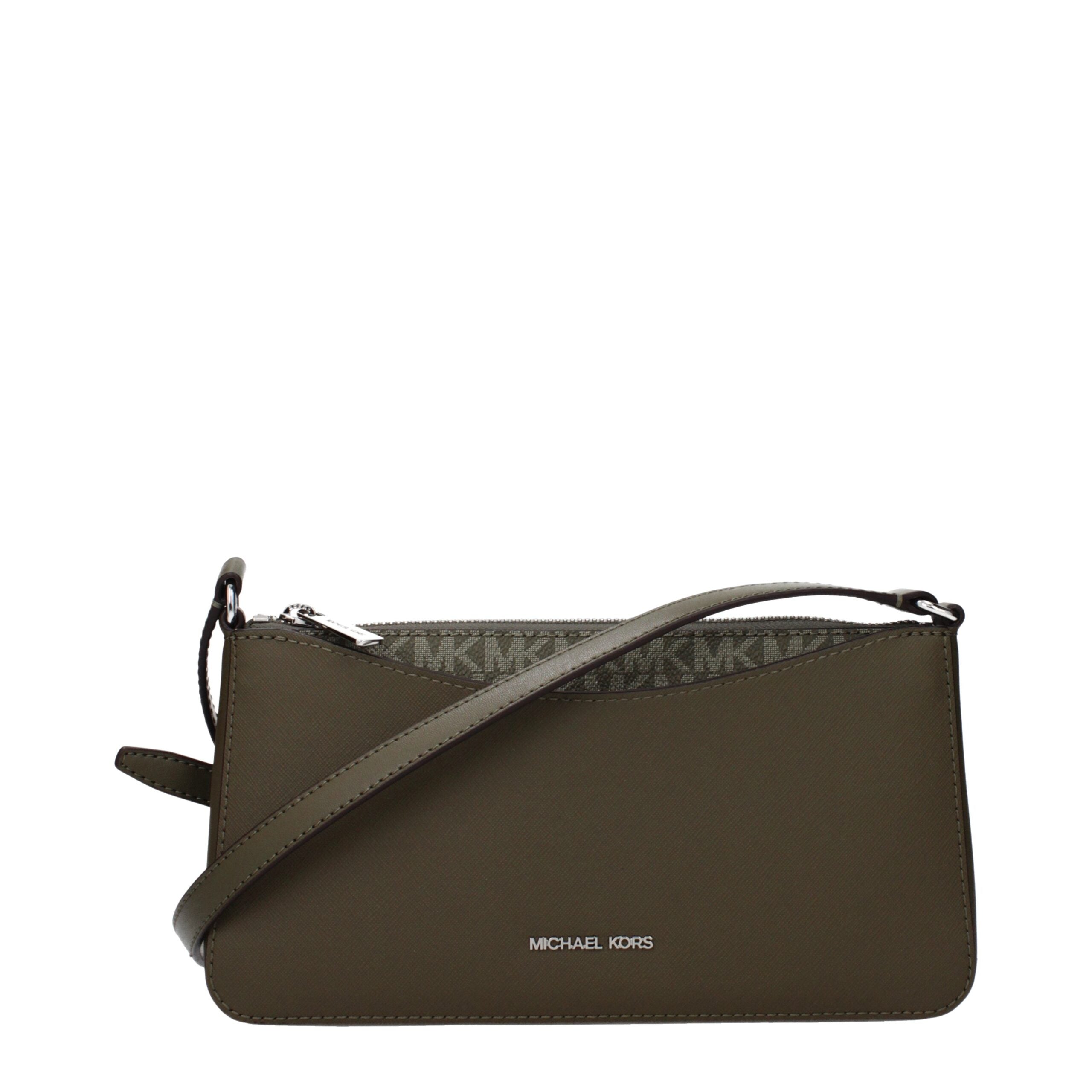 Michael Kors Grüne Stoff-Umhängetasche-1