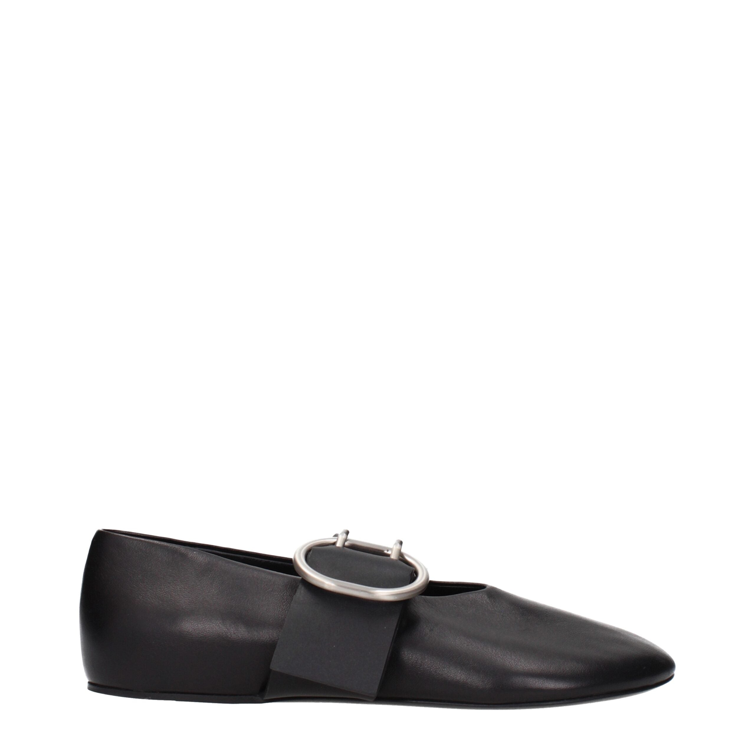 Jil Sander Schwarze Ballerinas aus Leder-1