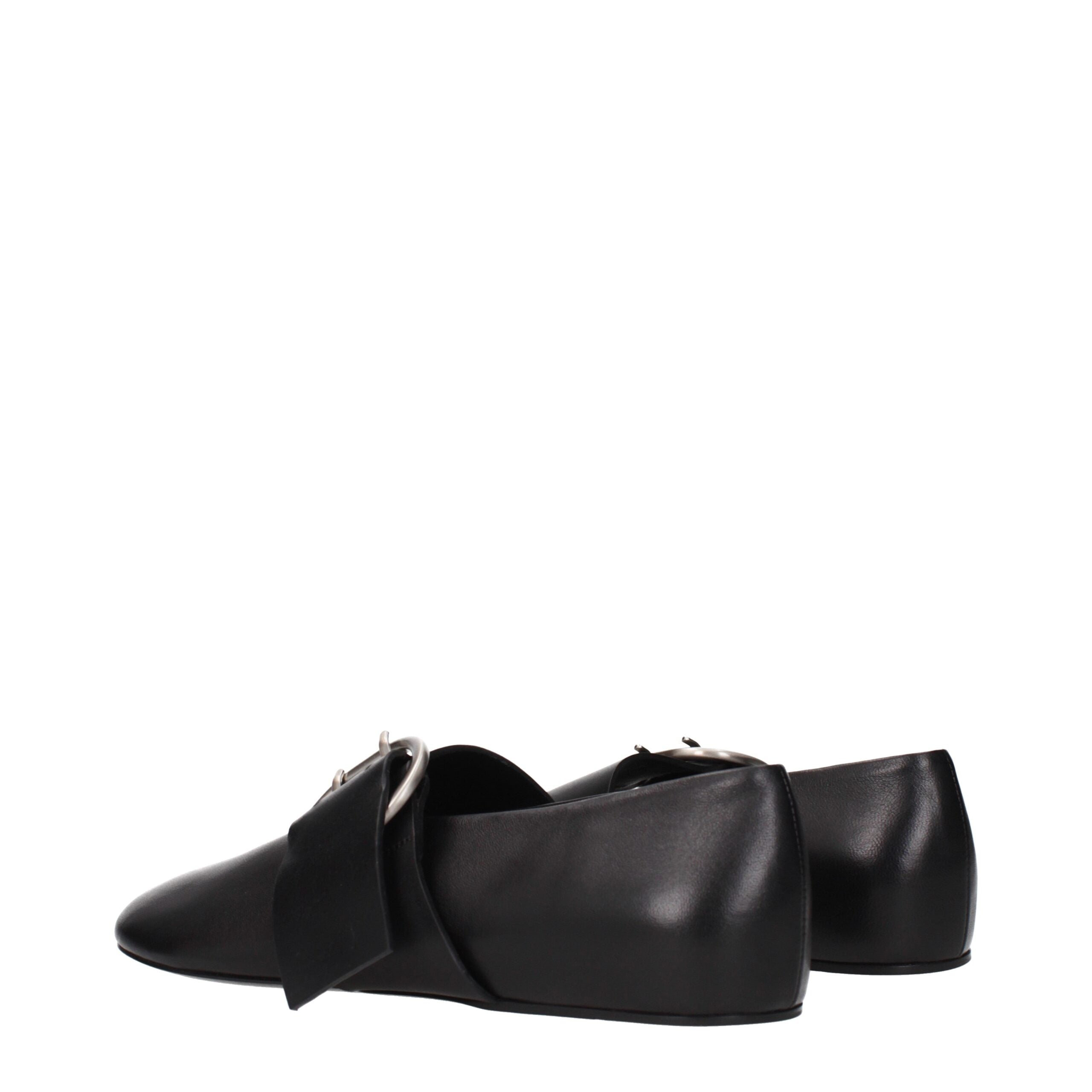 Jil Sander Schwarze Ballerinas aus Leder-4