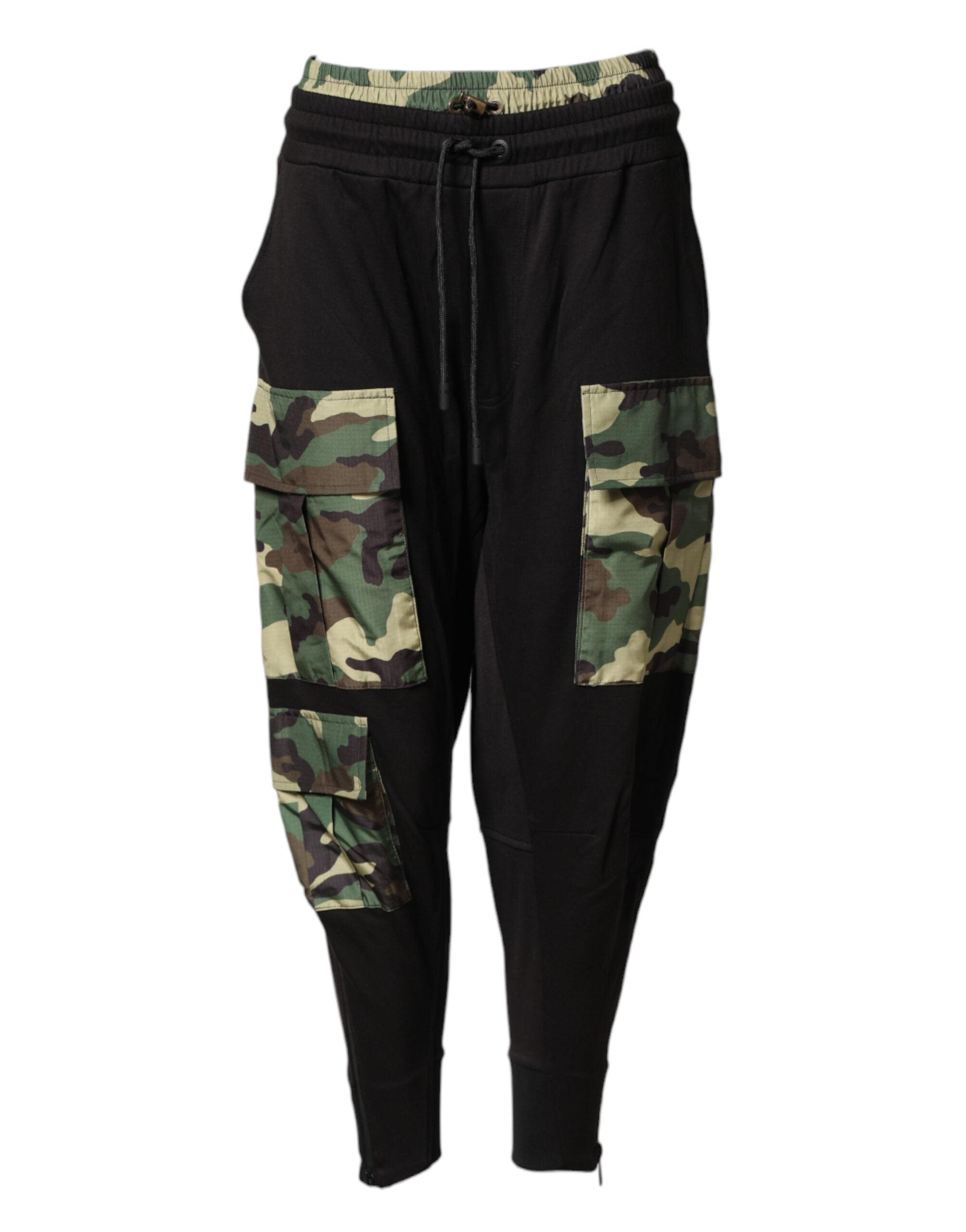 Dolce & Gabbana Mehrfarbige Camouflage Cargo Jogger Herrenhose-1