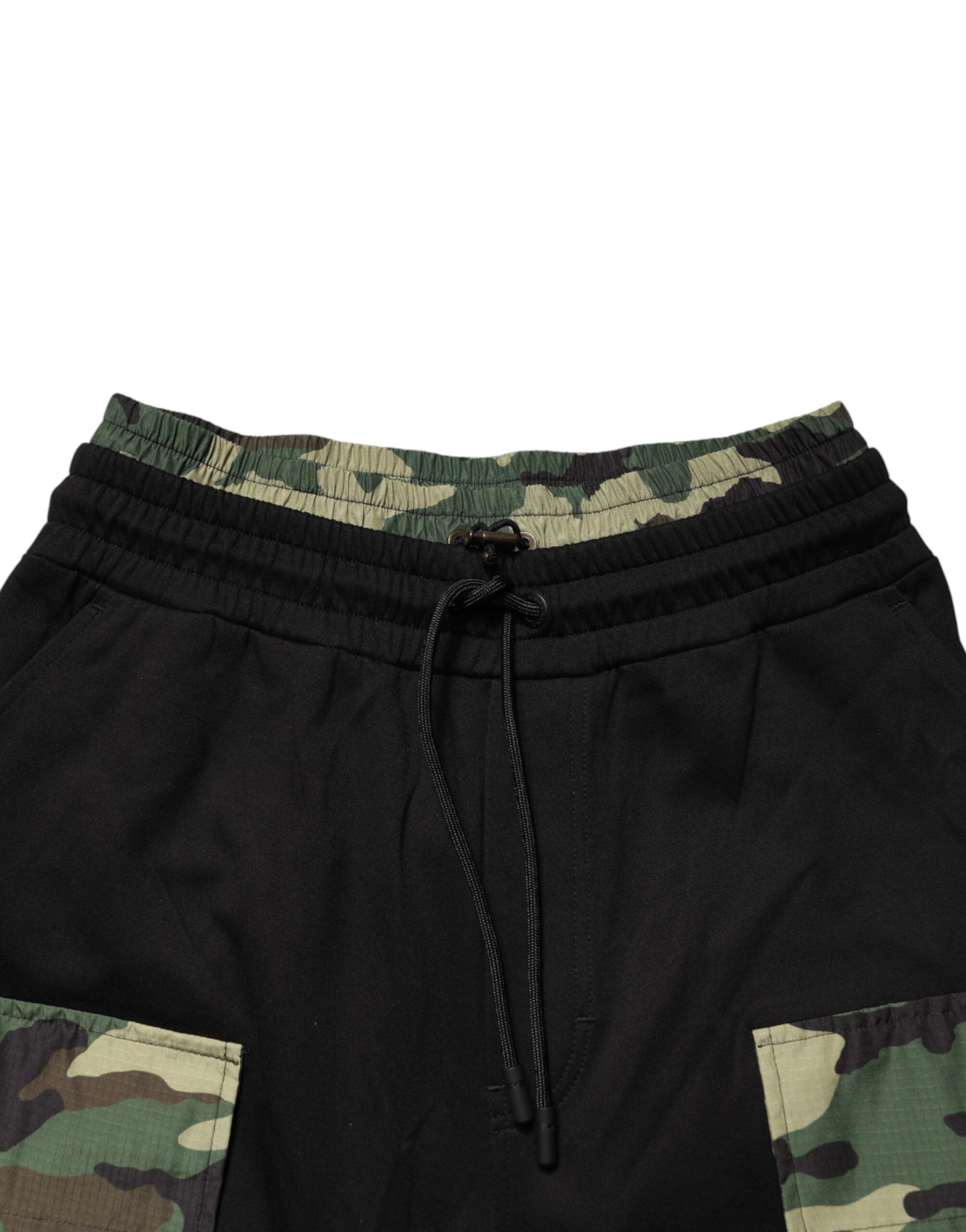 Dolce & Gabbana Mehrfarbige Camouflage Cargo Jogger Herrenhose-4