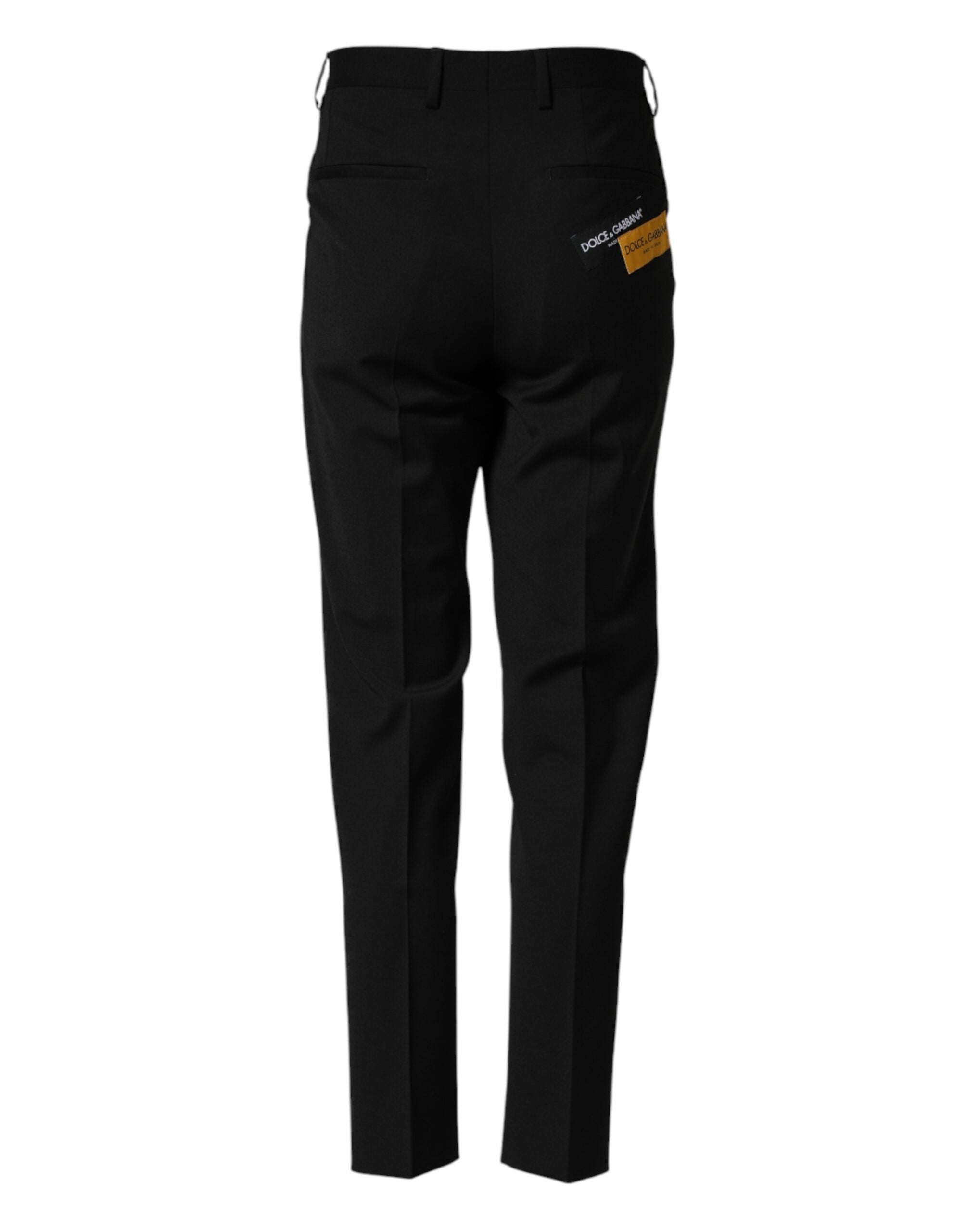 Pantalones de traje de lana negros Dolce & Gabbana para hombre-3
