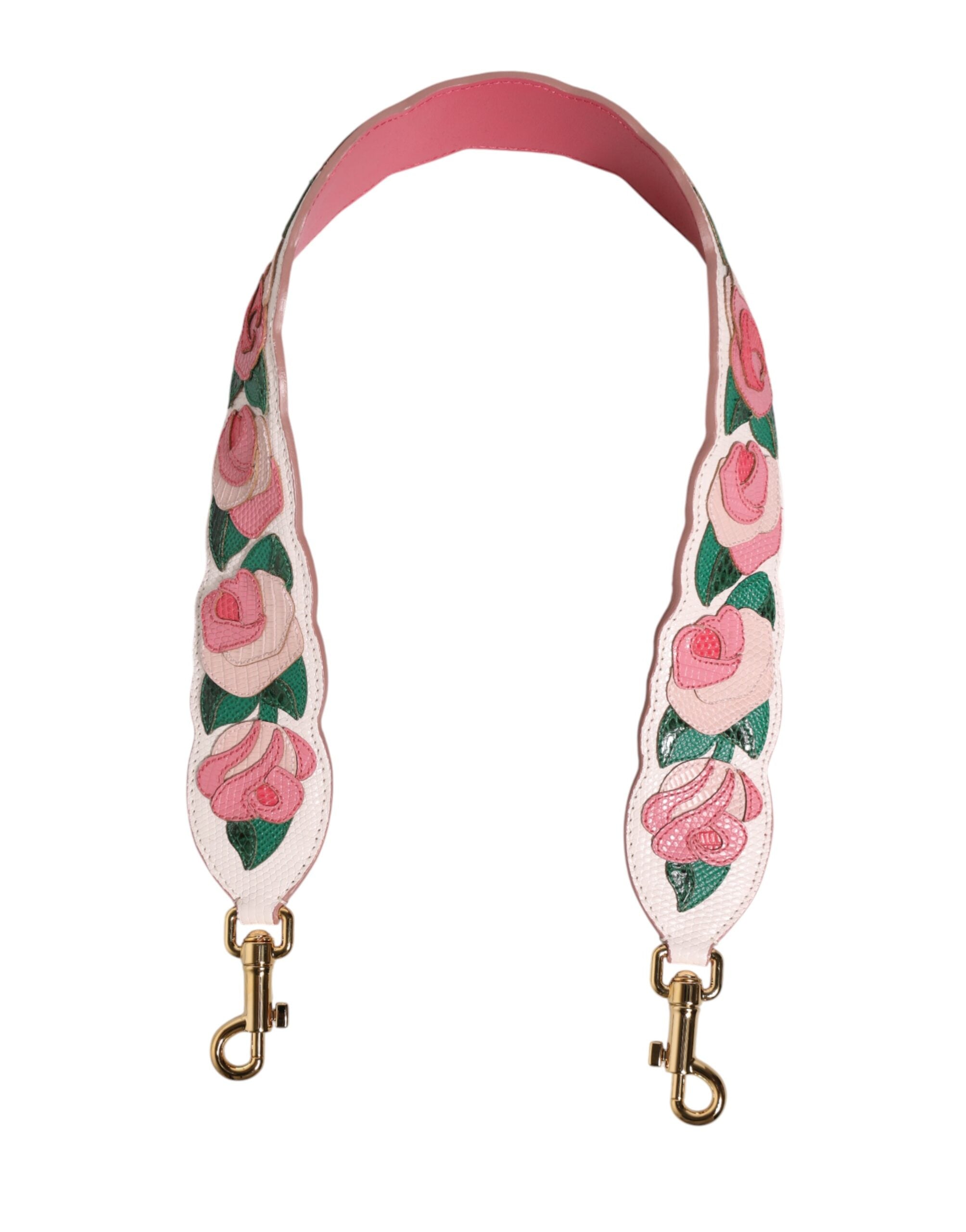 Correa de hombro de piel de becerro con diseño floral de Dolce & Gabbana para bolsos-1