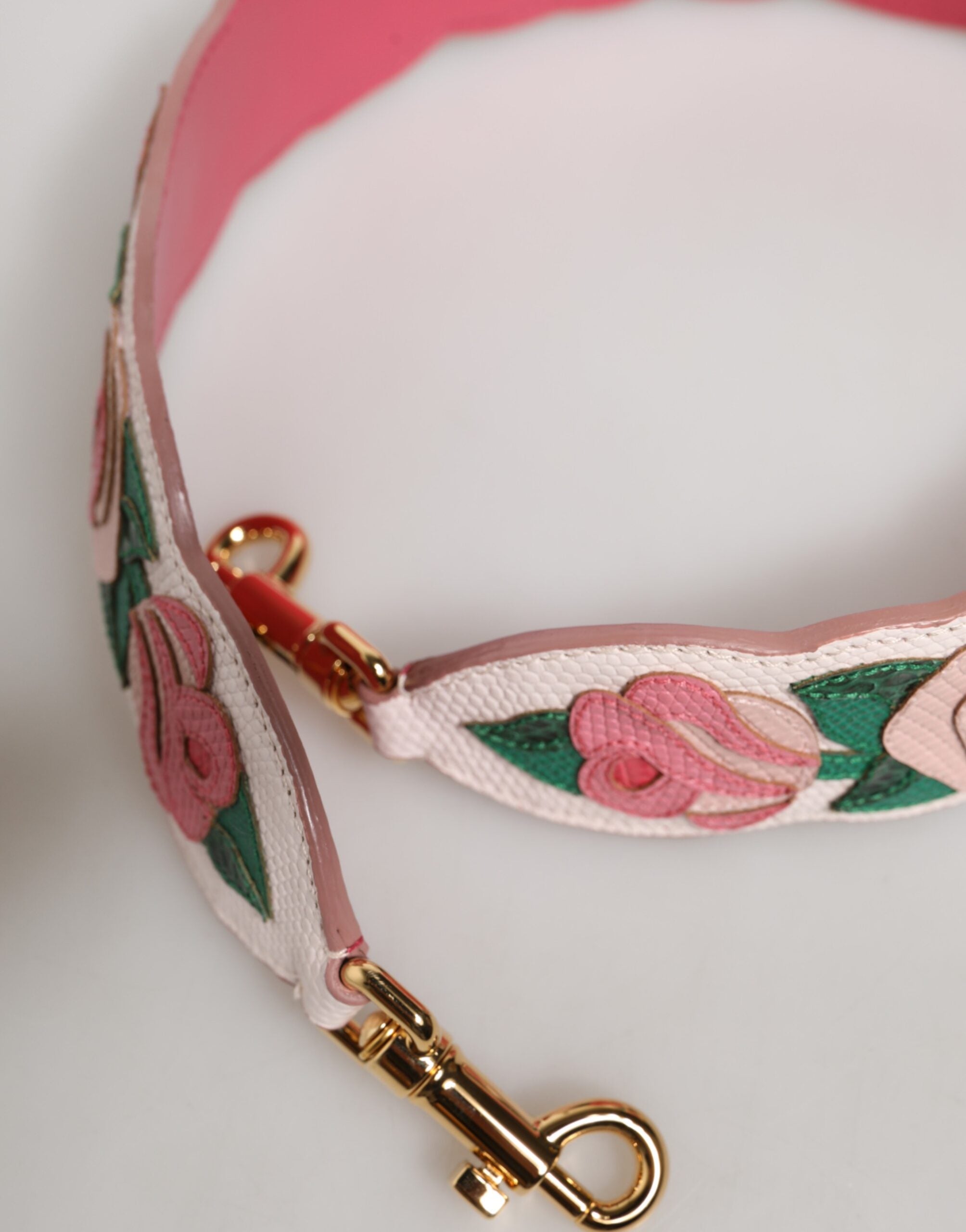 Correa de hombro de piel de becerro con diseño floral de Dolce & Gabbana para bolsos-3
