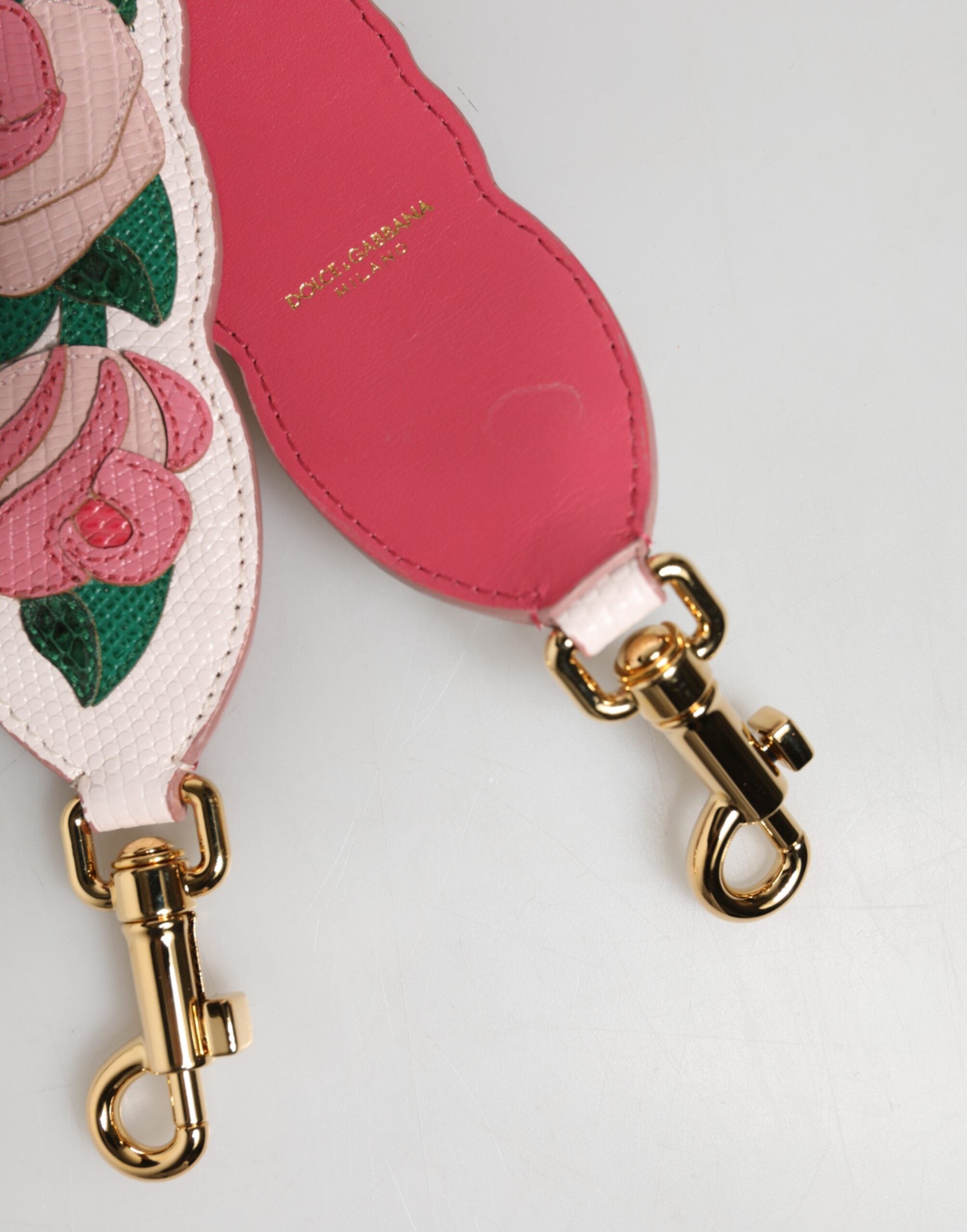Correa de hombro de piel de becerro con diseño floral de Dolce & Gabbana para bolsos-4