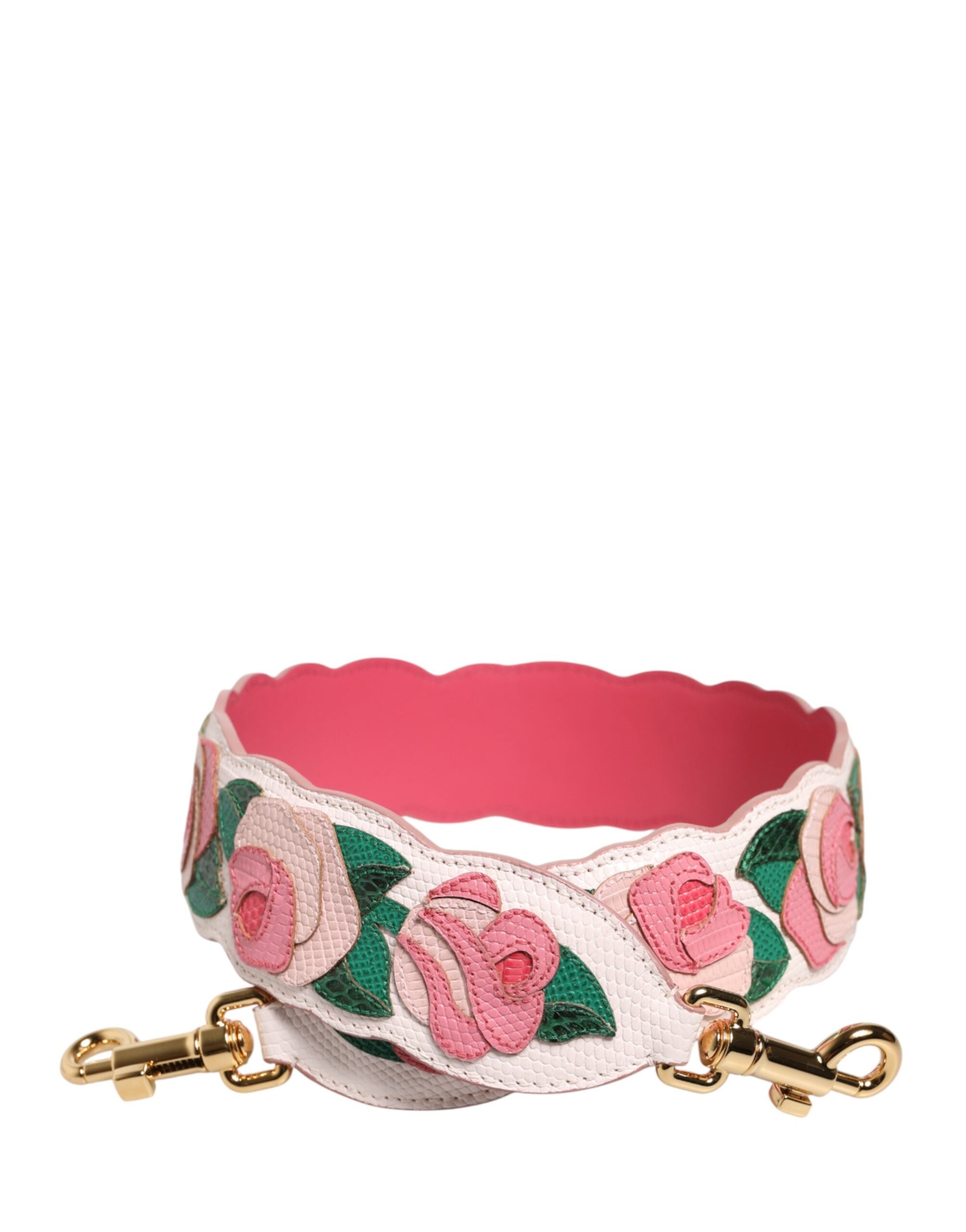 Correa de hombro de piel de becerro con diseño floral de Dolce & Gabbana para bolsos-6