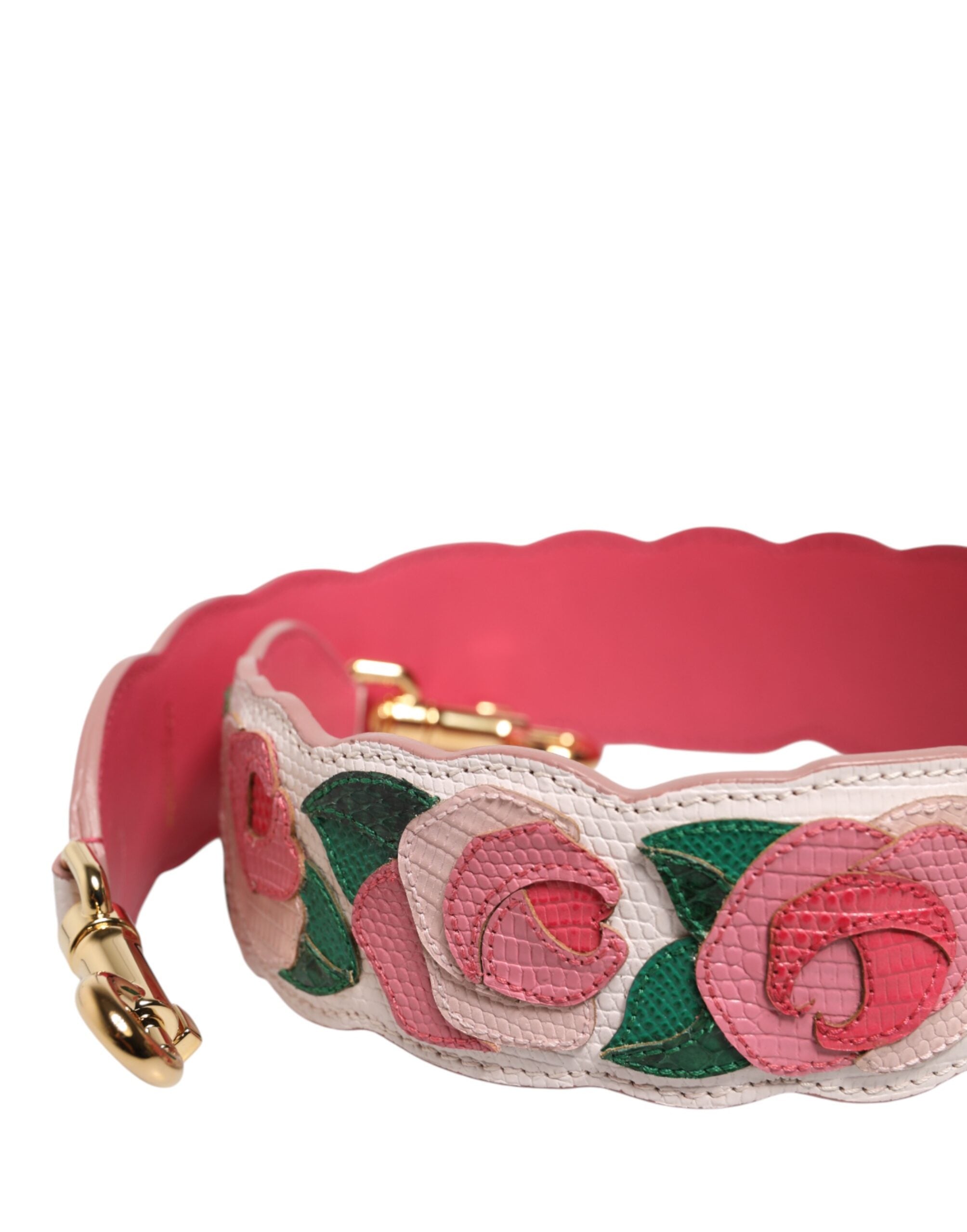 Correa de hombro de piel de becerro con diseño floral de Dolce & Gabbana para bolsos-7