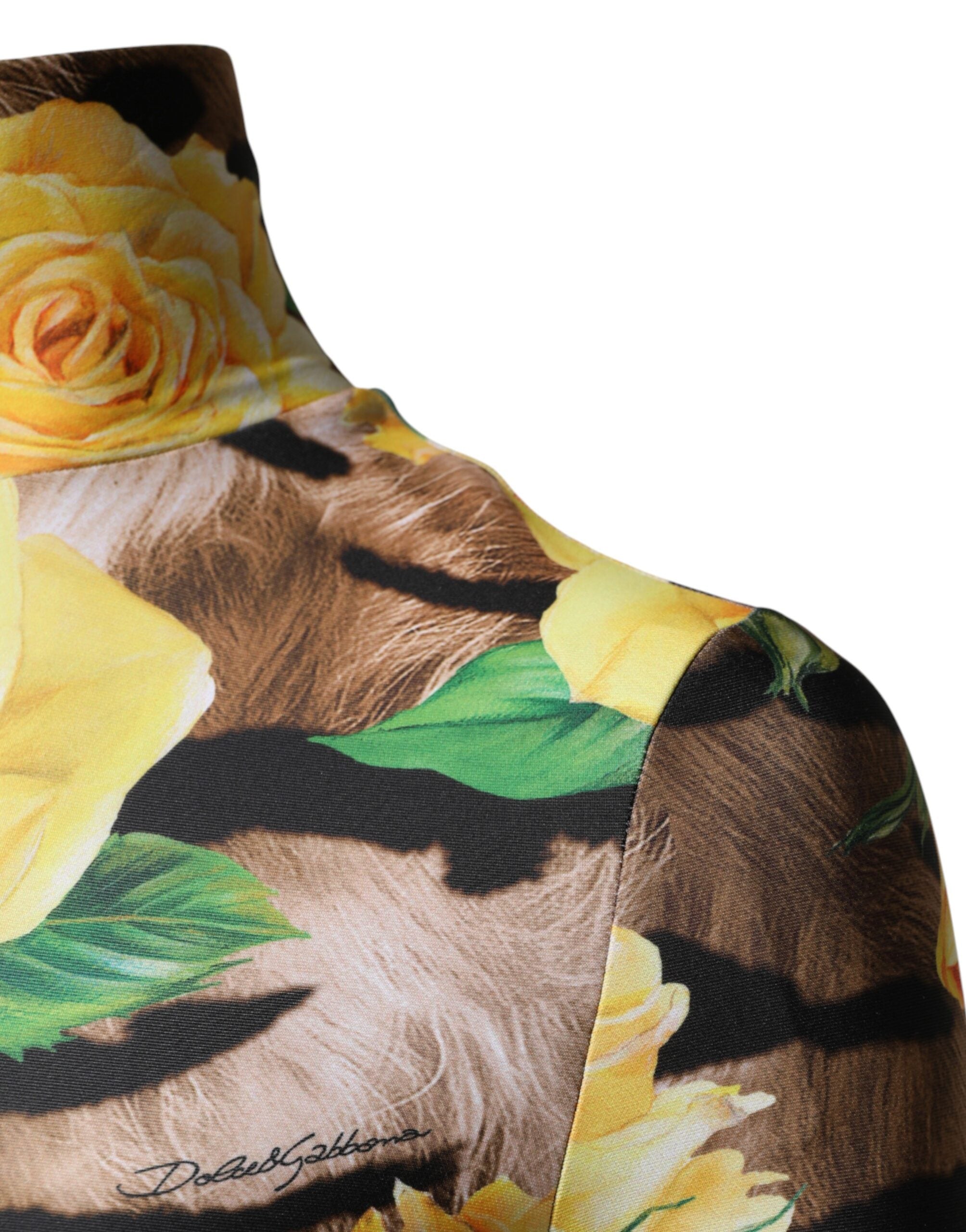 Dolce & Gabbana Mini-Kleid mit floralem Multicolor-Print-4