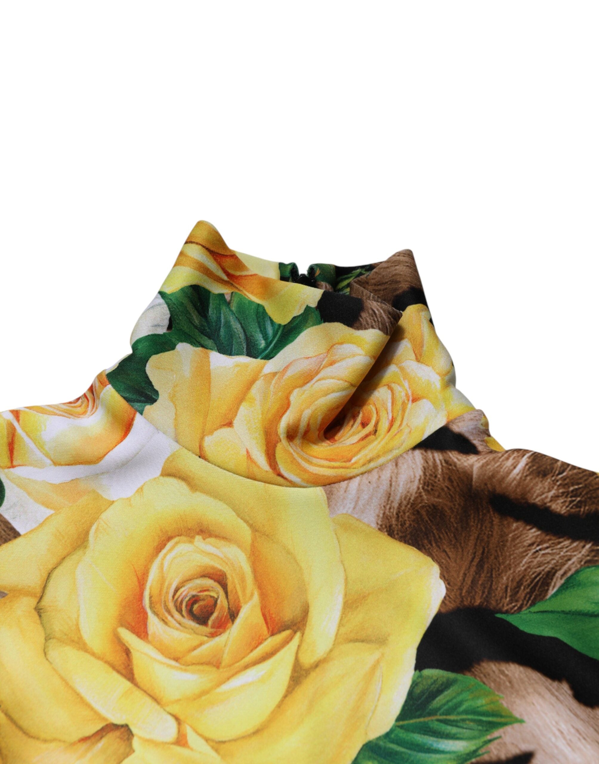 Dolce & Gabbana Mini-Kleid mit floralem Multicolor-Print-7
