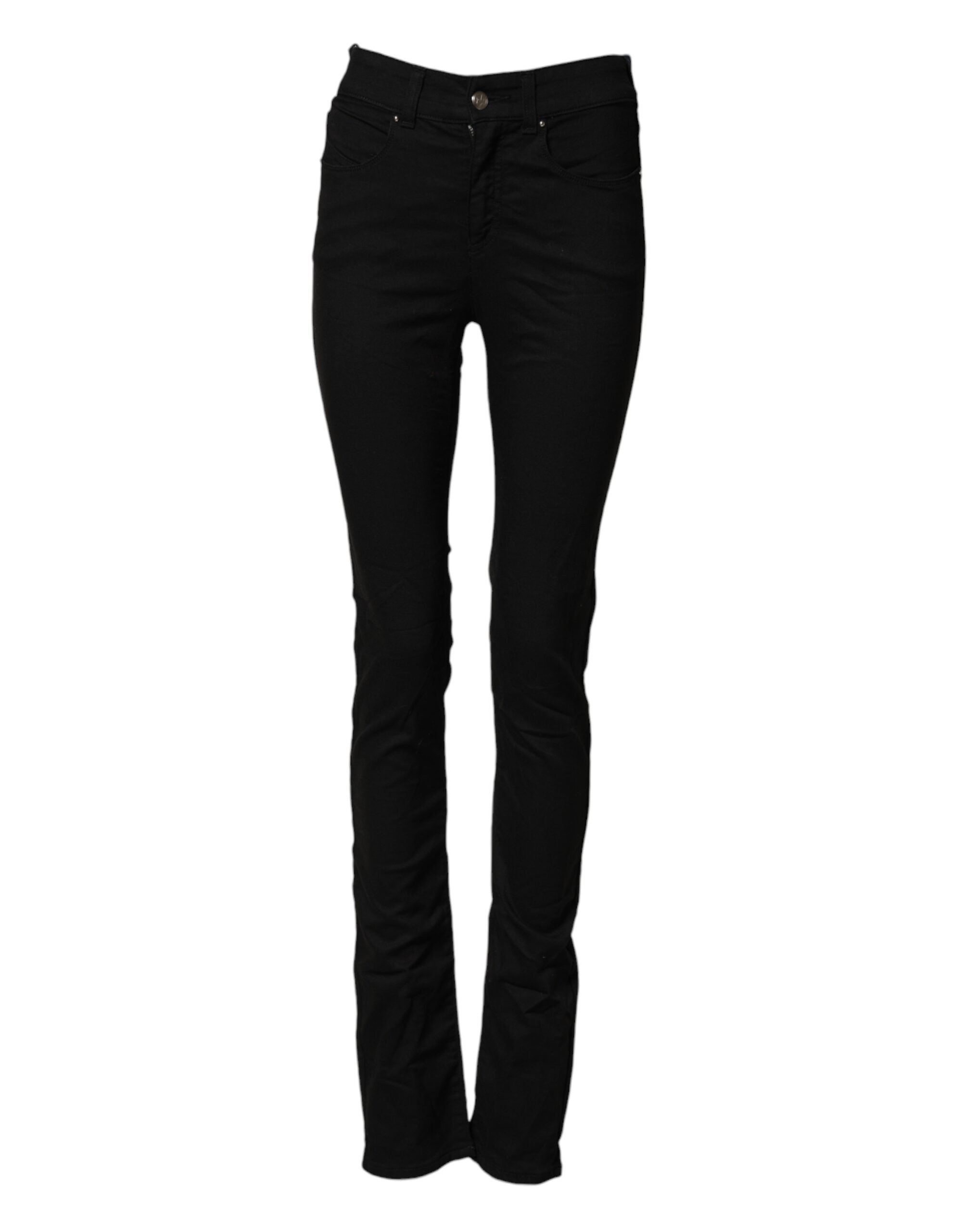 Armani Jeans Black Mid-Waist Jeans in Stretch Cotton