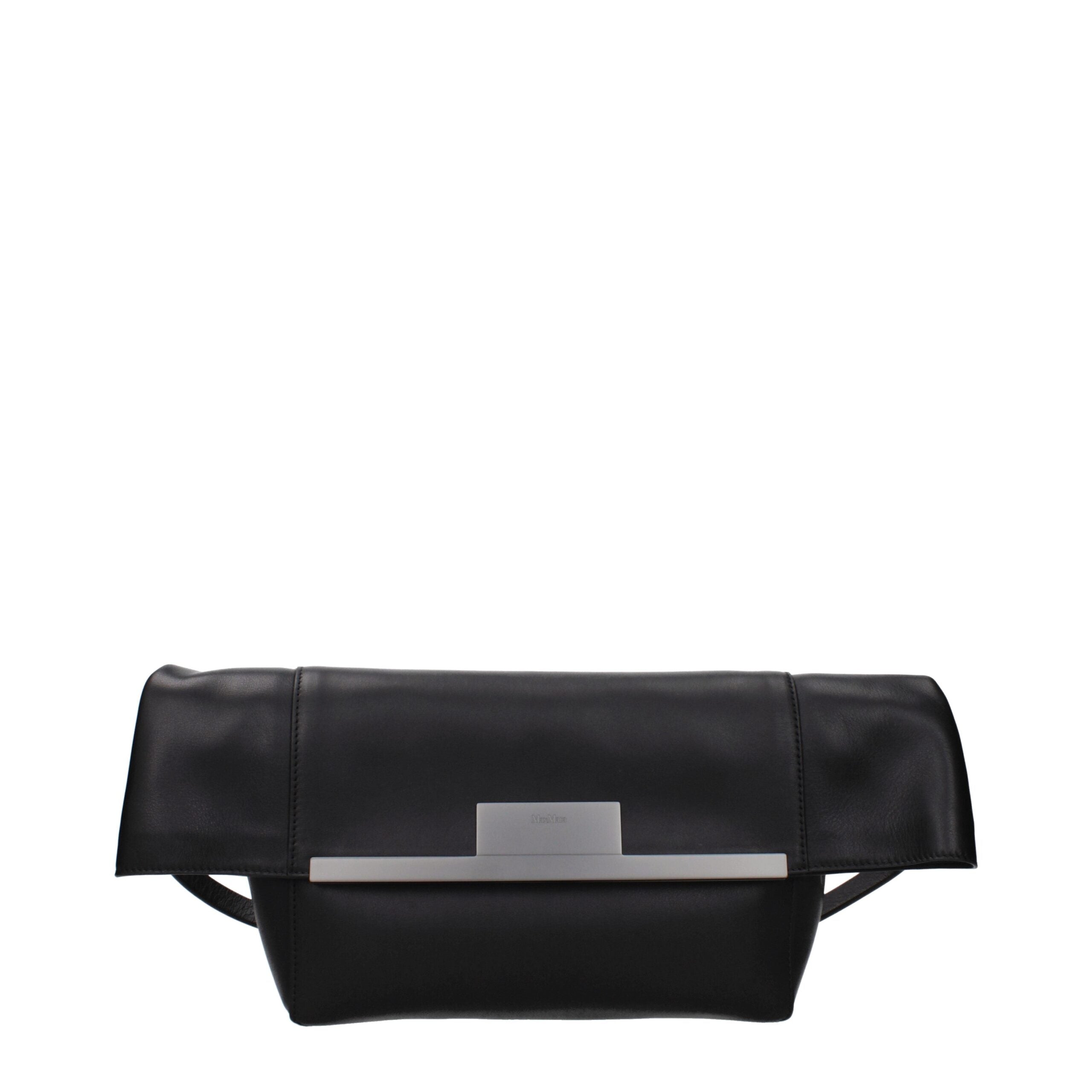 Max Mara Schwarze Leder Umhängetasche-1
