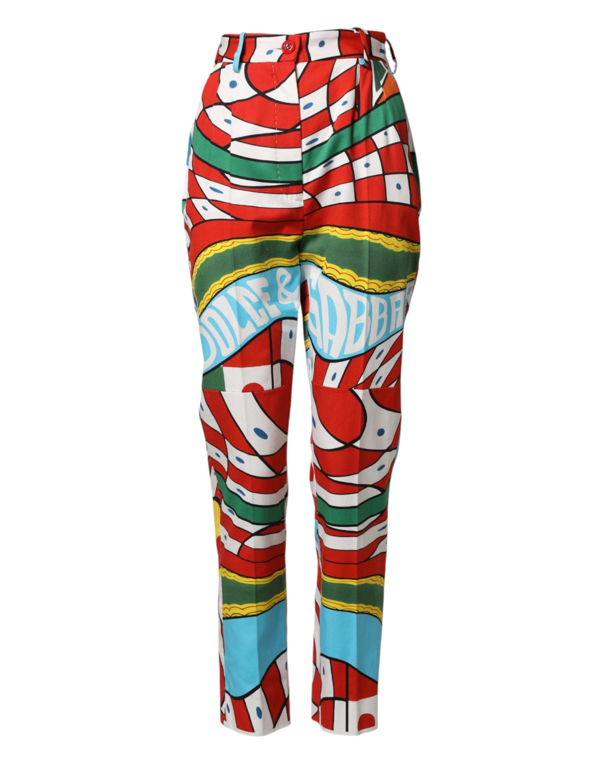 Pantalones Dolce & Gabbana con estampado geométrico en multicolor-2