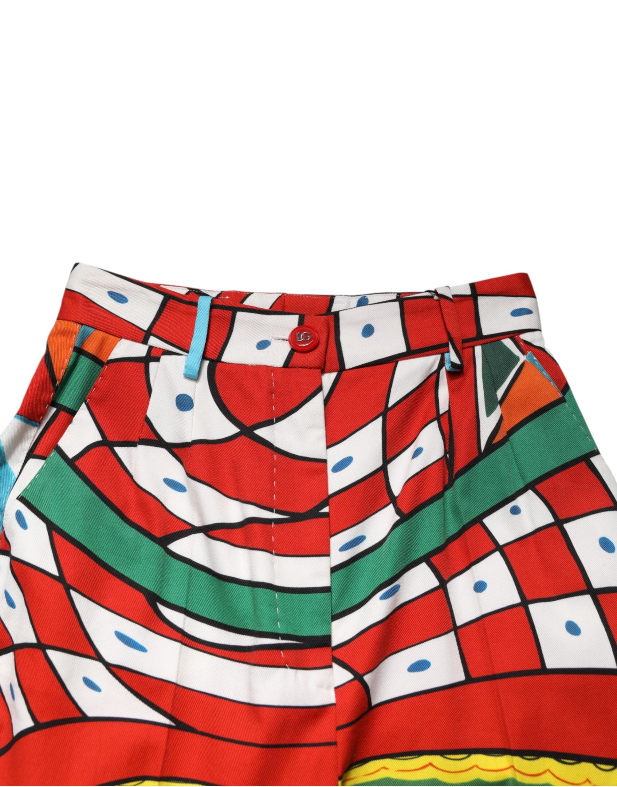 Pantalones Dolce & Gabbana con estampado geométrico en multicolor-4