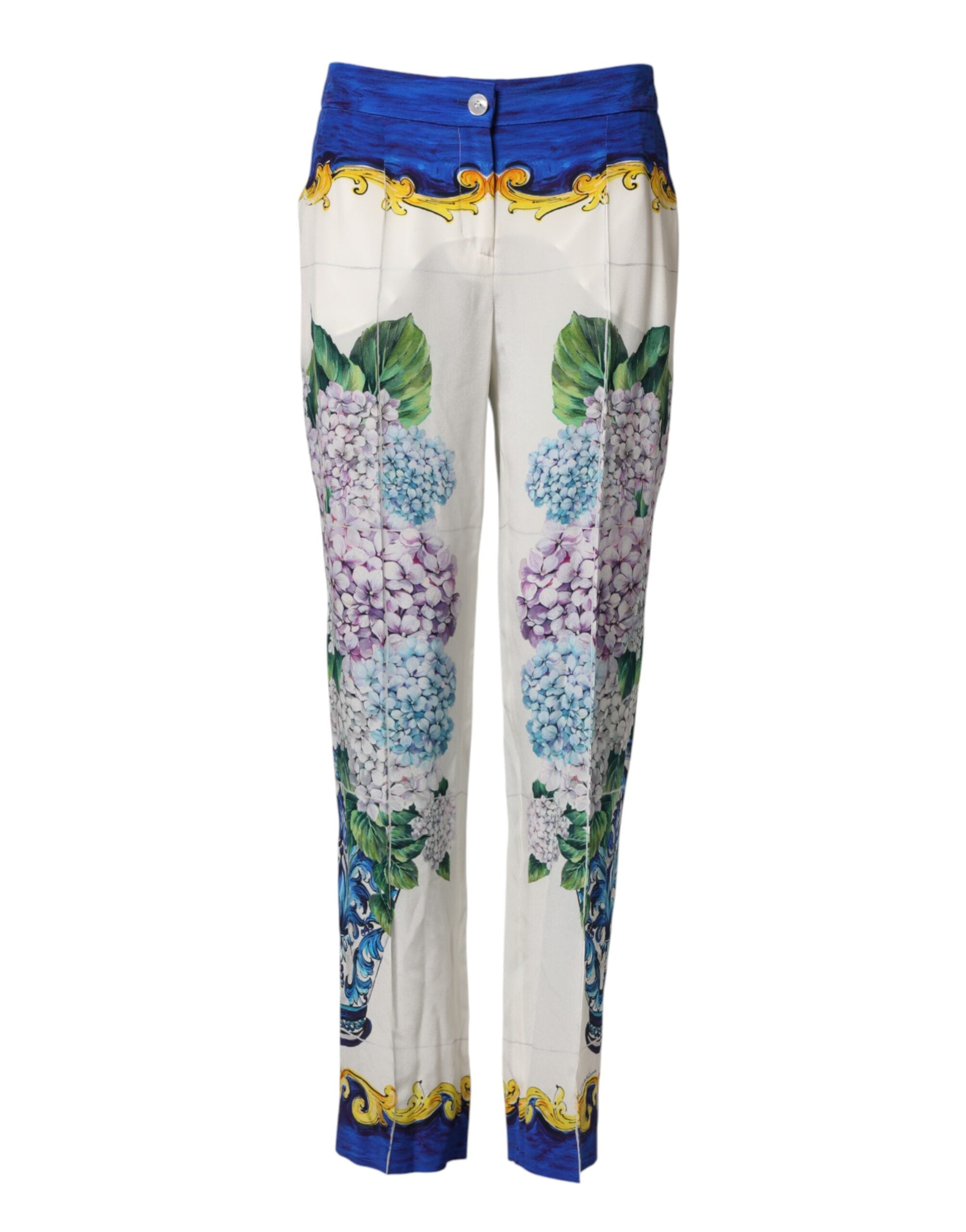 Dolce & Gabbana straight-leg trousers with a floral pattern in multicolor-2
