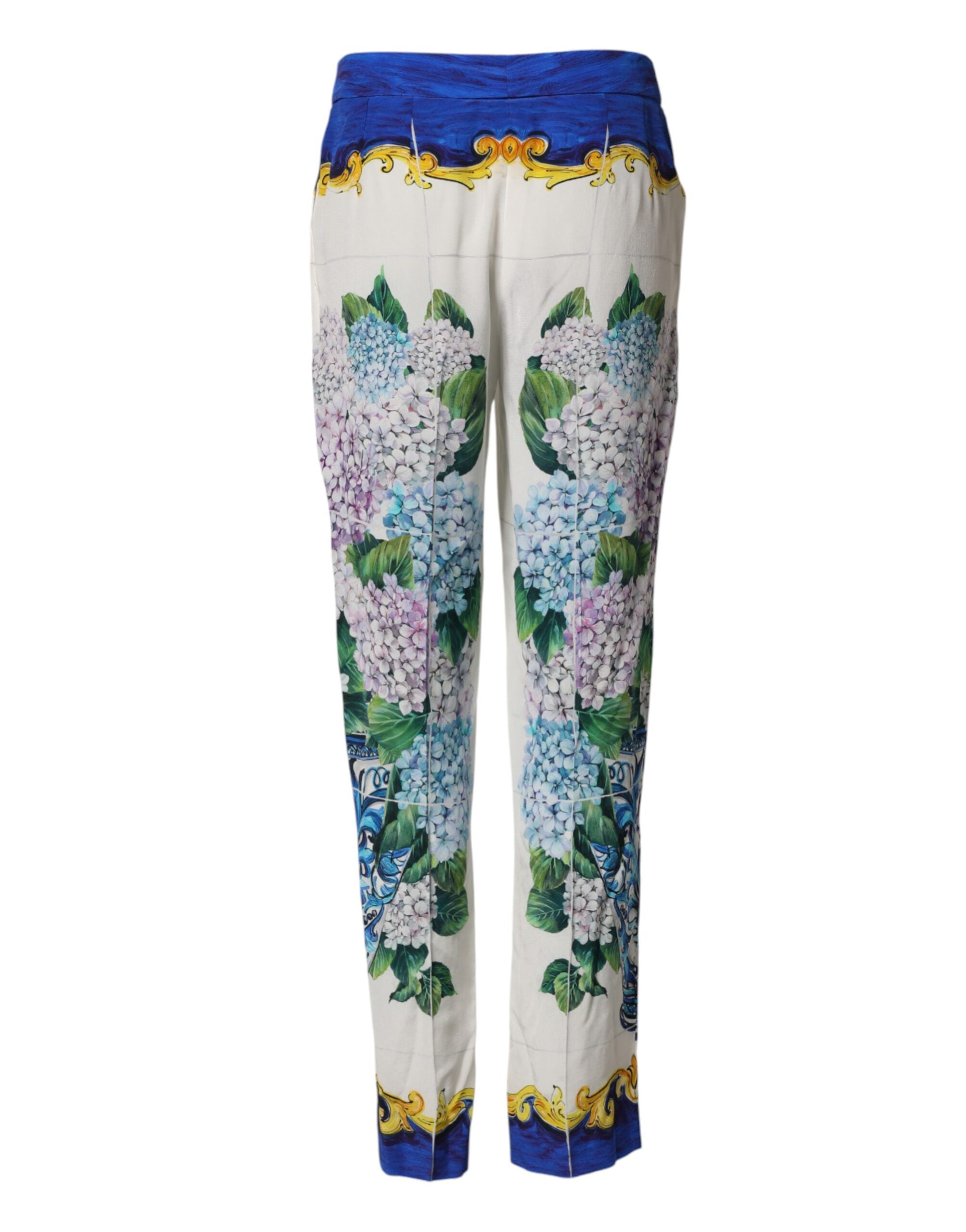 Dolce & Gabbana straight-leg trousers with a floral pattern in multicolor-3