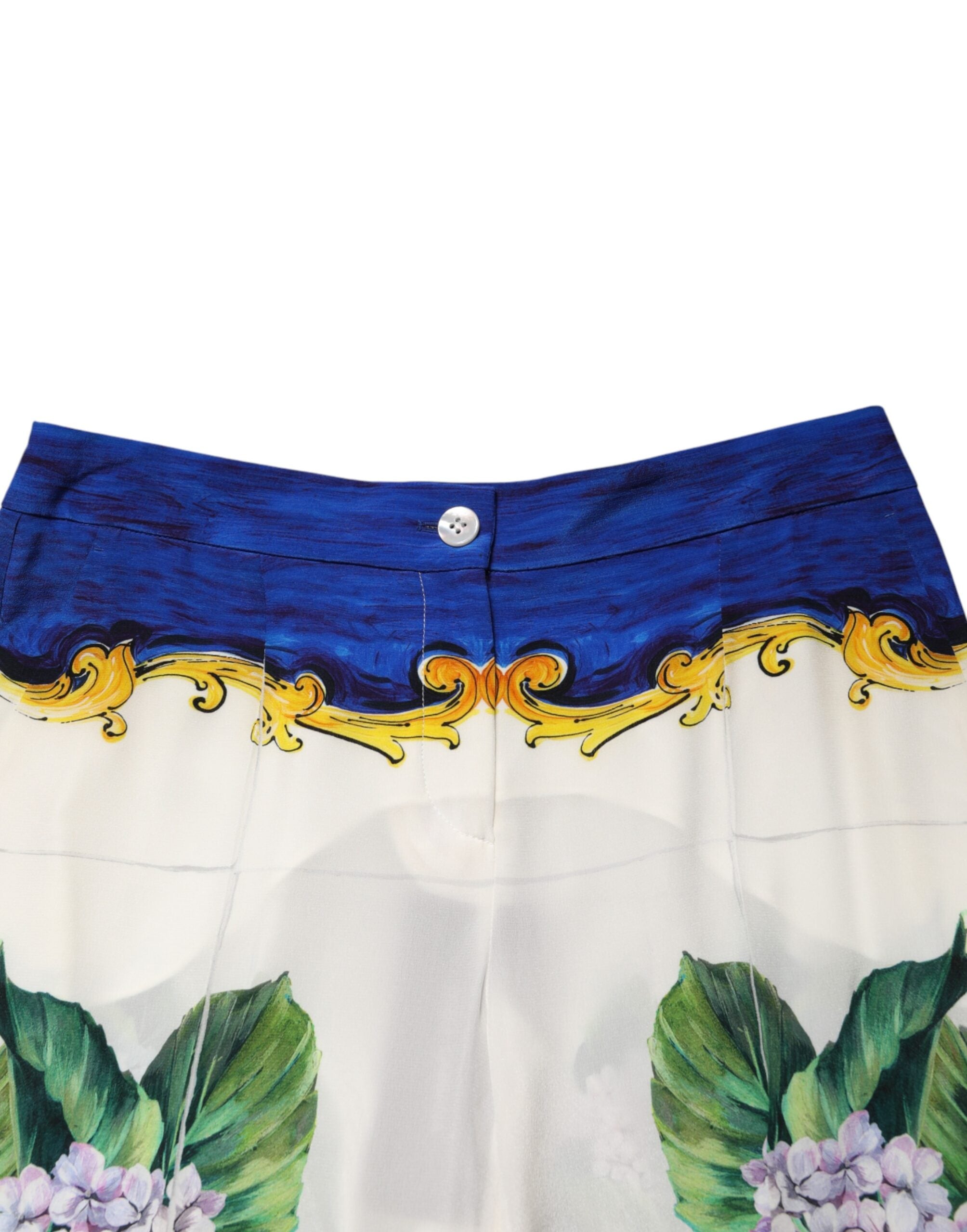 Dolce & Gabbana straight-leg trousers with a floral pattern in multicolor-4