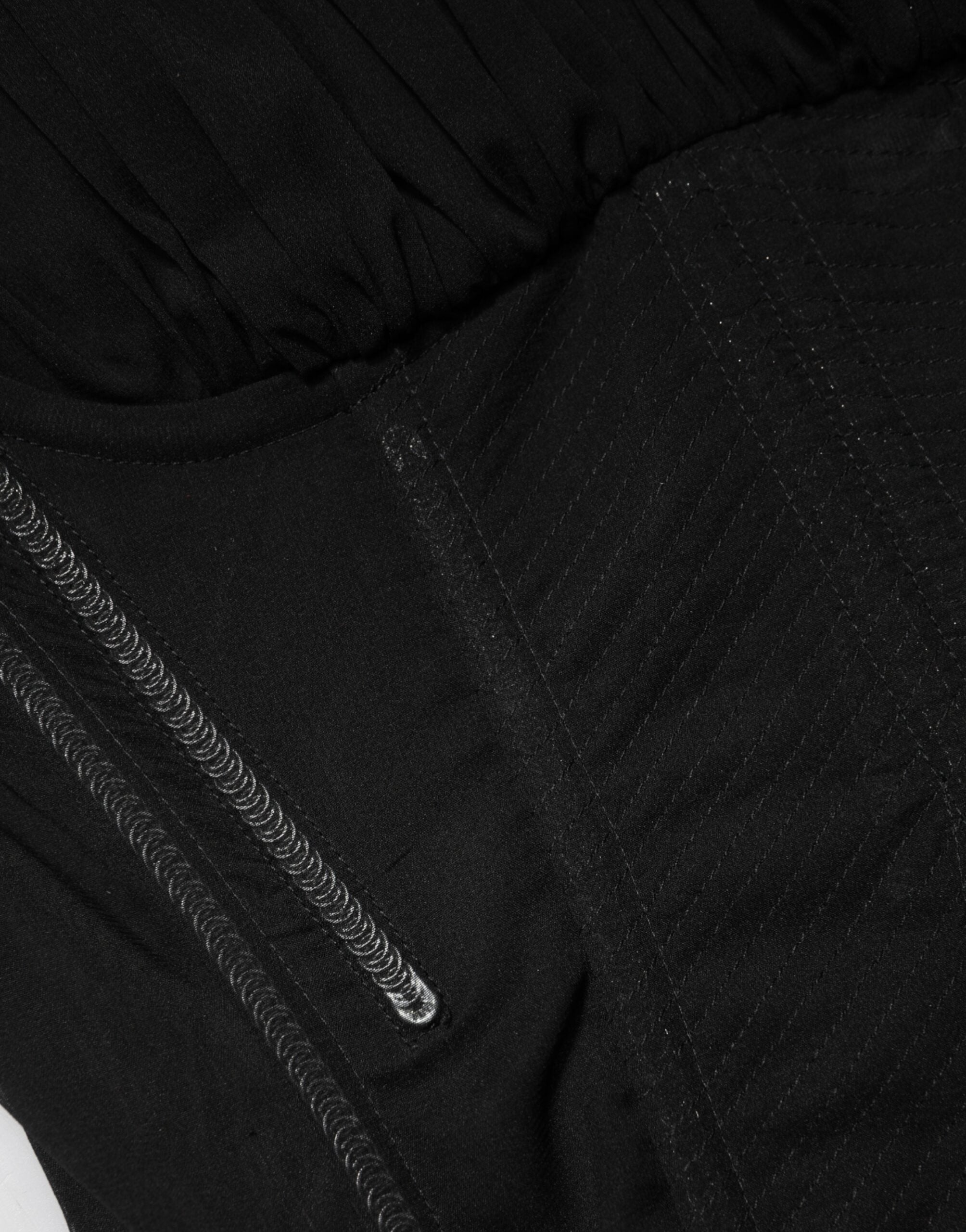 Dolce & Gabbana Schwarzes Seiden-Spitzen-Korsett-Bustier-5