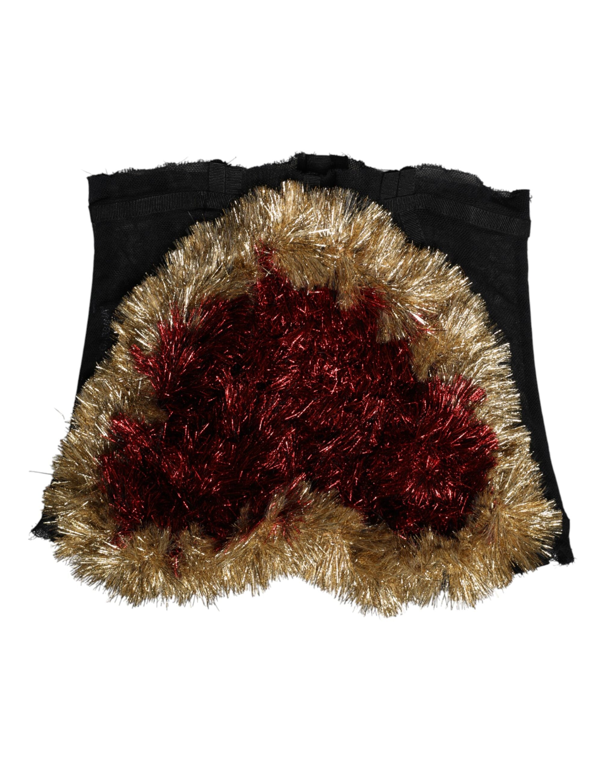 Dolce & Gabbana Black Gold Heart Corset Glitter Top-5
