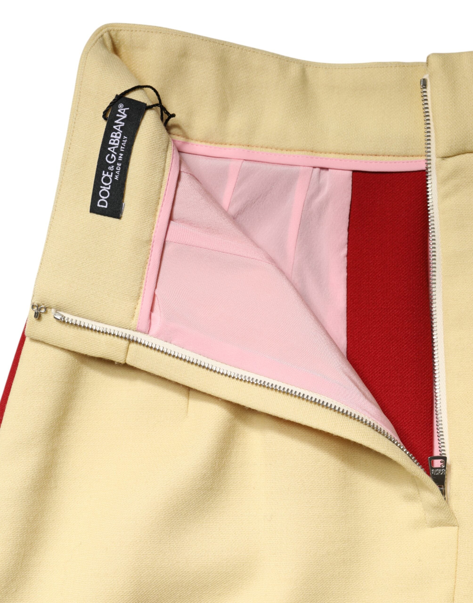 Dolce & Gabbana brightly colored knitted wool skirt with a high waist-5
