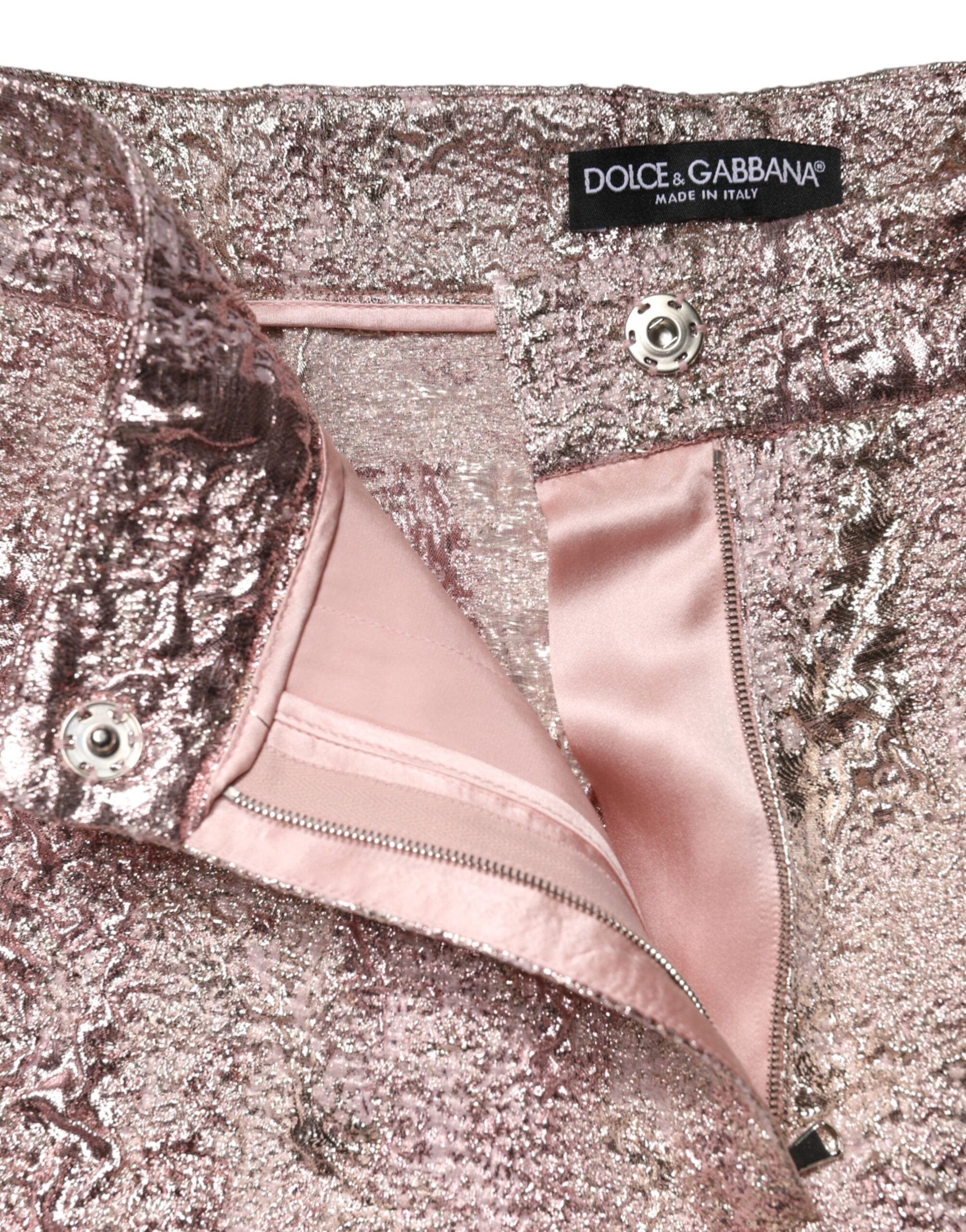 Dolce & Gabbana Pinke Jacquard High-Waist Hotpants-6