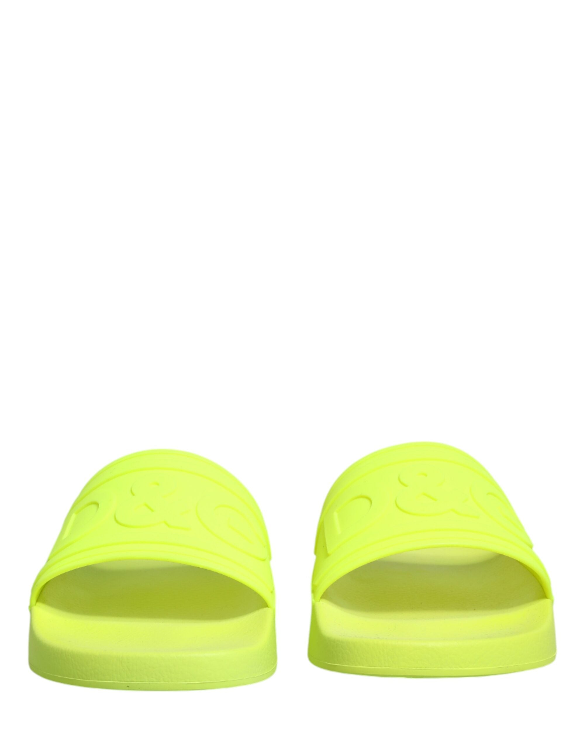 Dolce & Gabbana Green Rubber Sandals for the Beach-3
