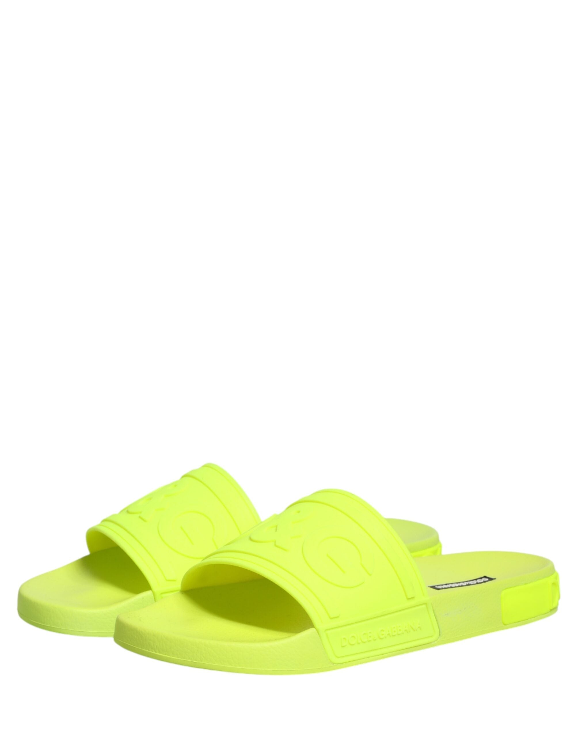 Dolce & Gabbana Green Rubber Sandals for the Beach-5