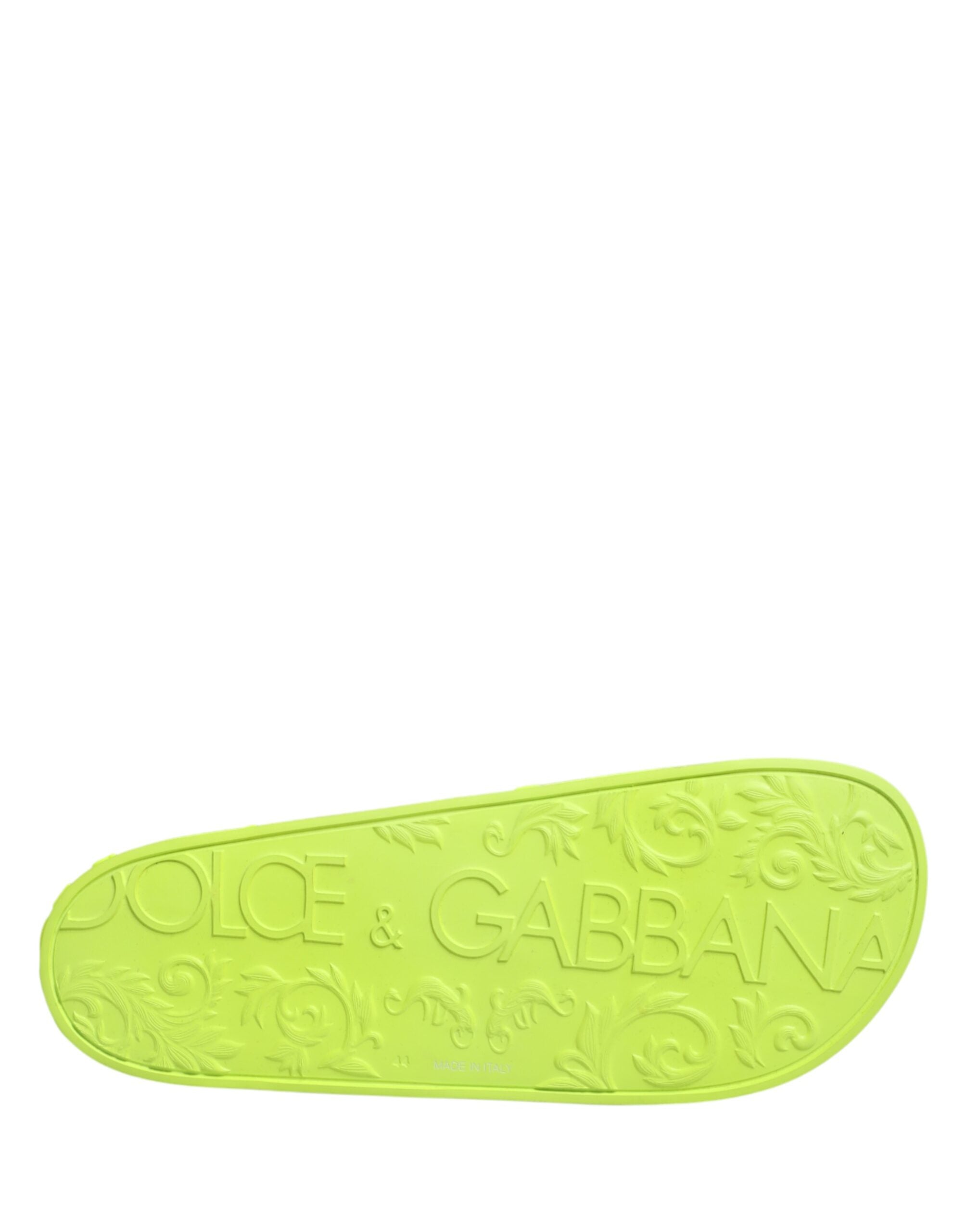 Dolce & Gabbana Green Rubber Sandals for the Beach-8