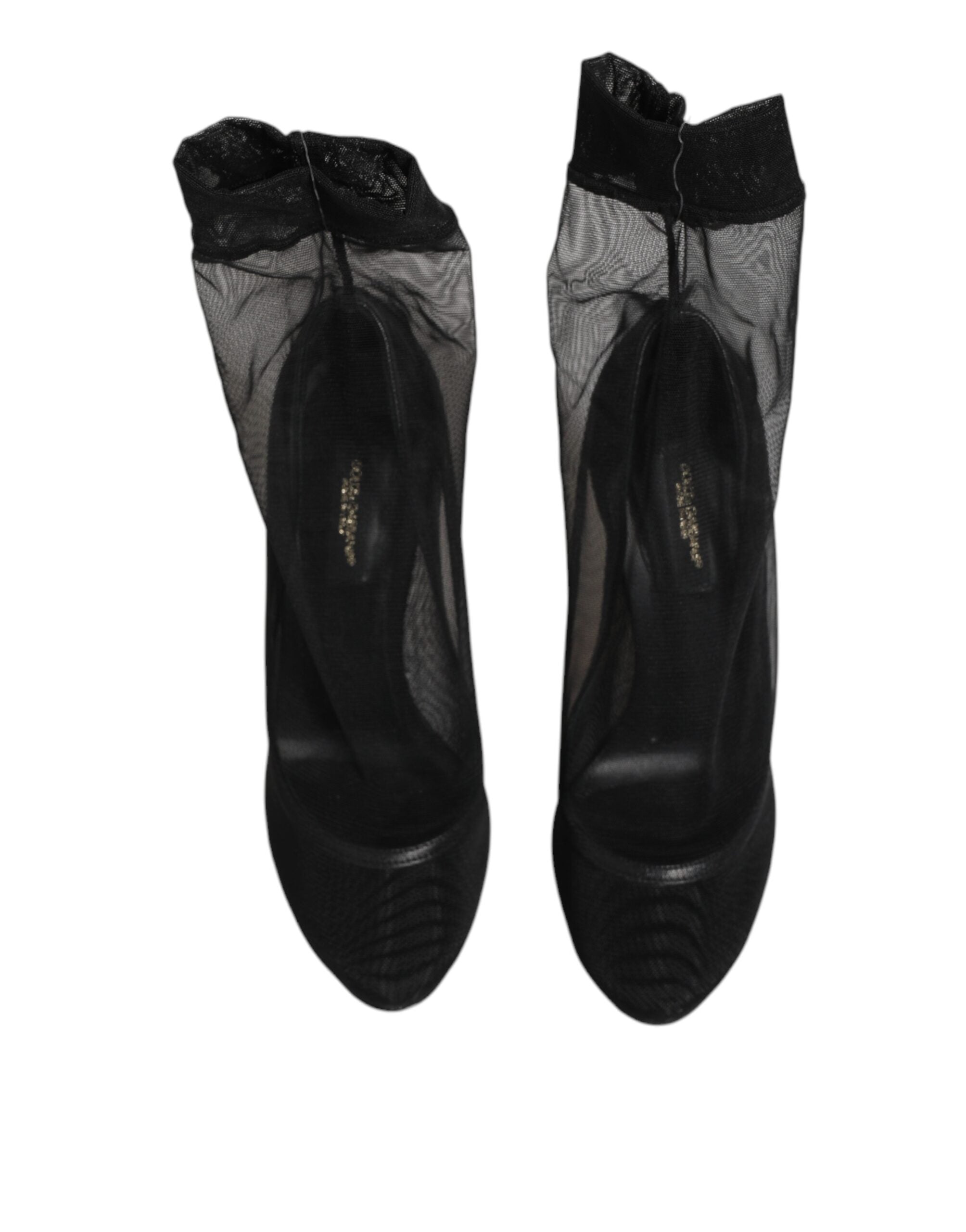Dolce & Gabbana Black Stretch-Mesh Nylon Sock Boots-4