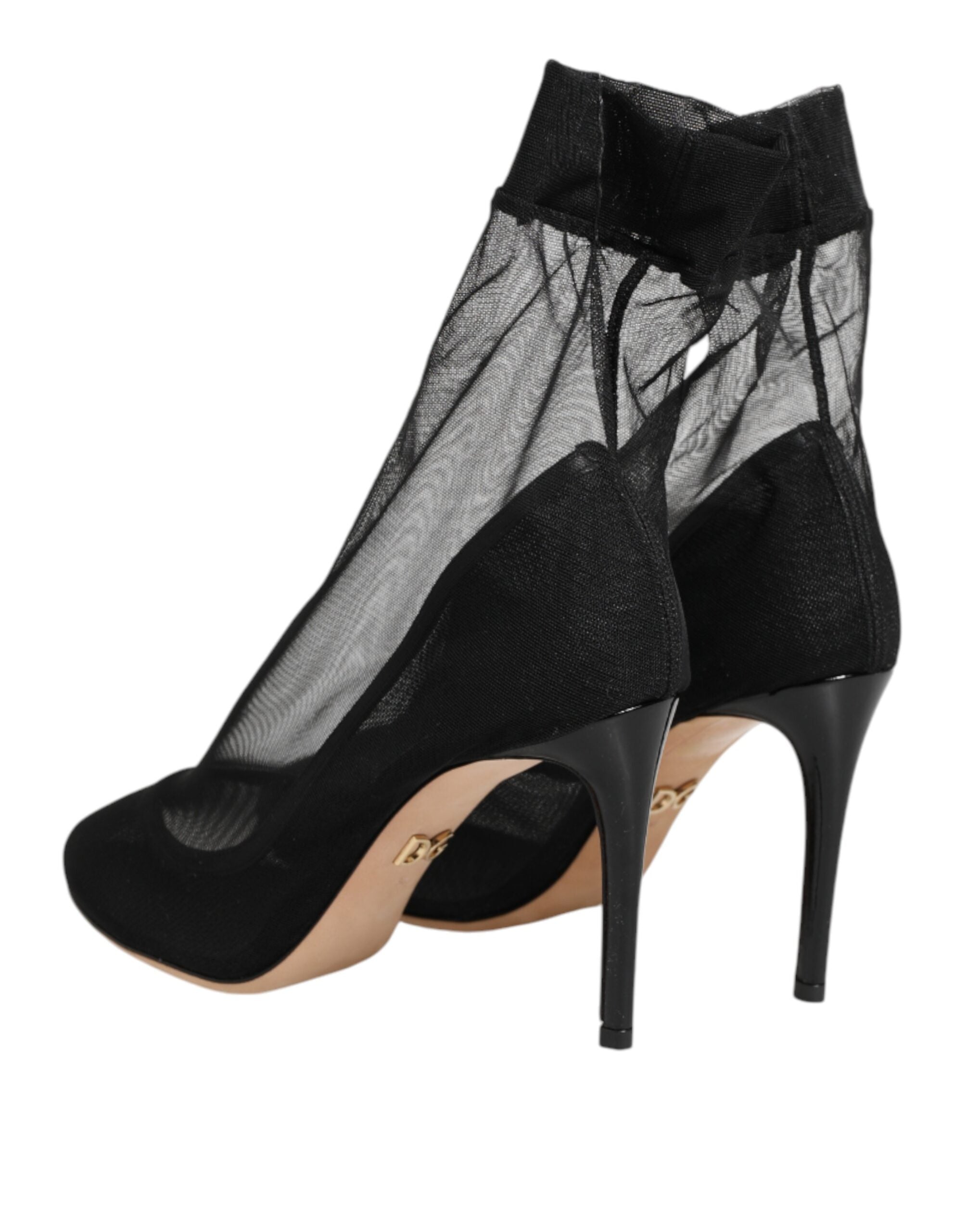 Dolce & Gabbana Black Stretch-Mesh Nylon Sock Boots-6