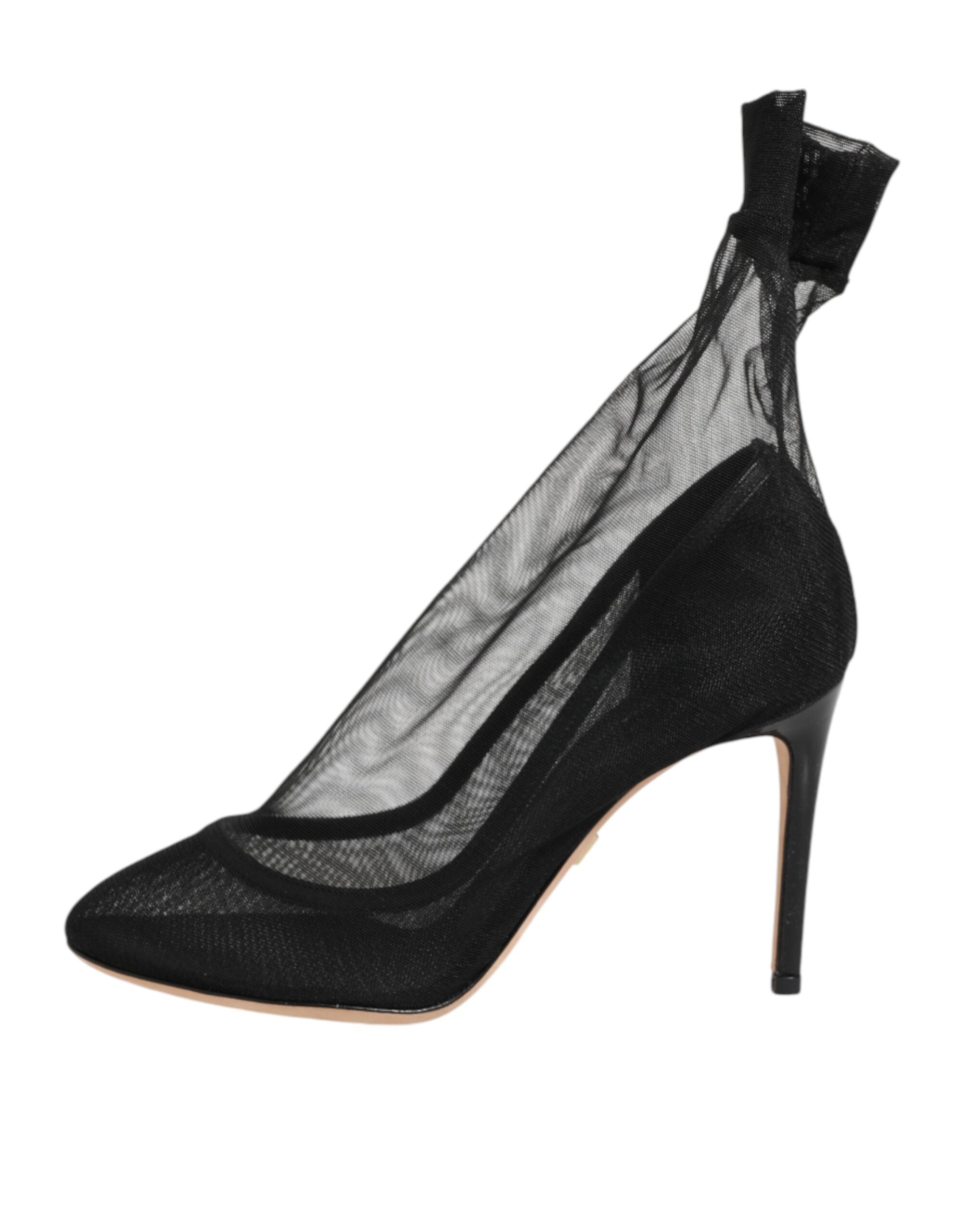 Dolce & Gabbana Black Stretch-Mesh Nylon Sock Boots-7