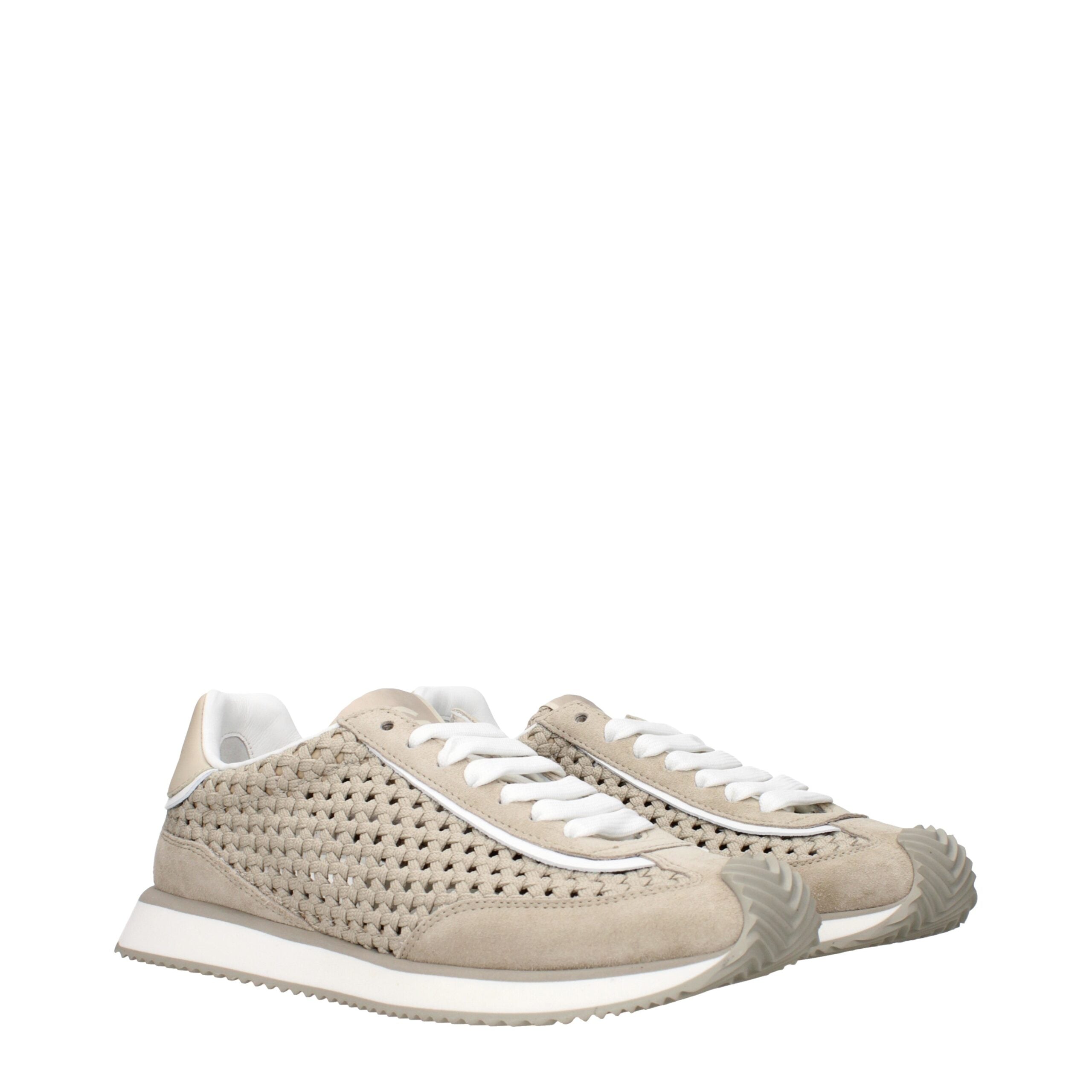 Dolce & Gabbana Beige Fabric Low Top Sneakers-2