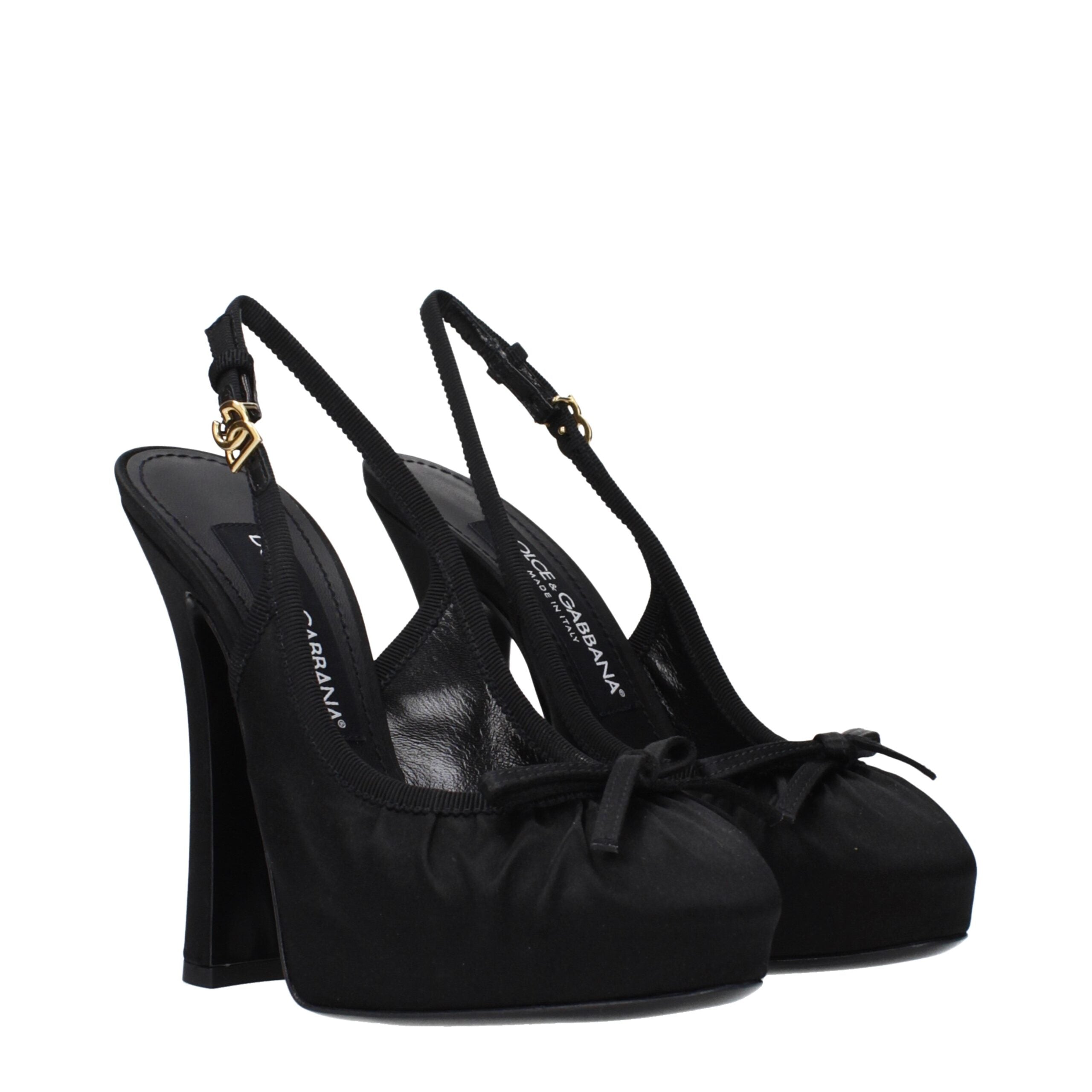 Dolce & Gabbana Schwarze Satin-Pumps-2