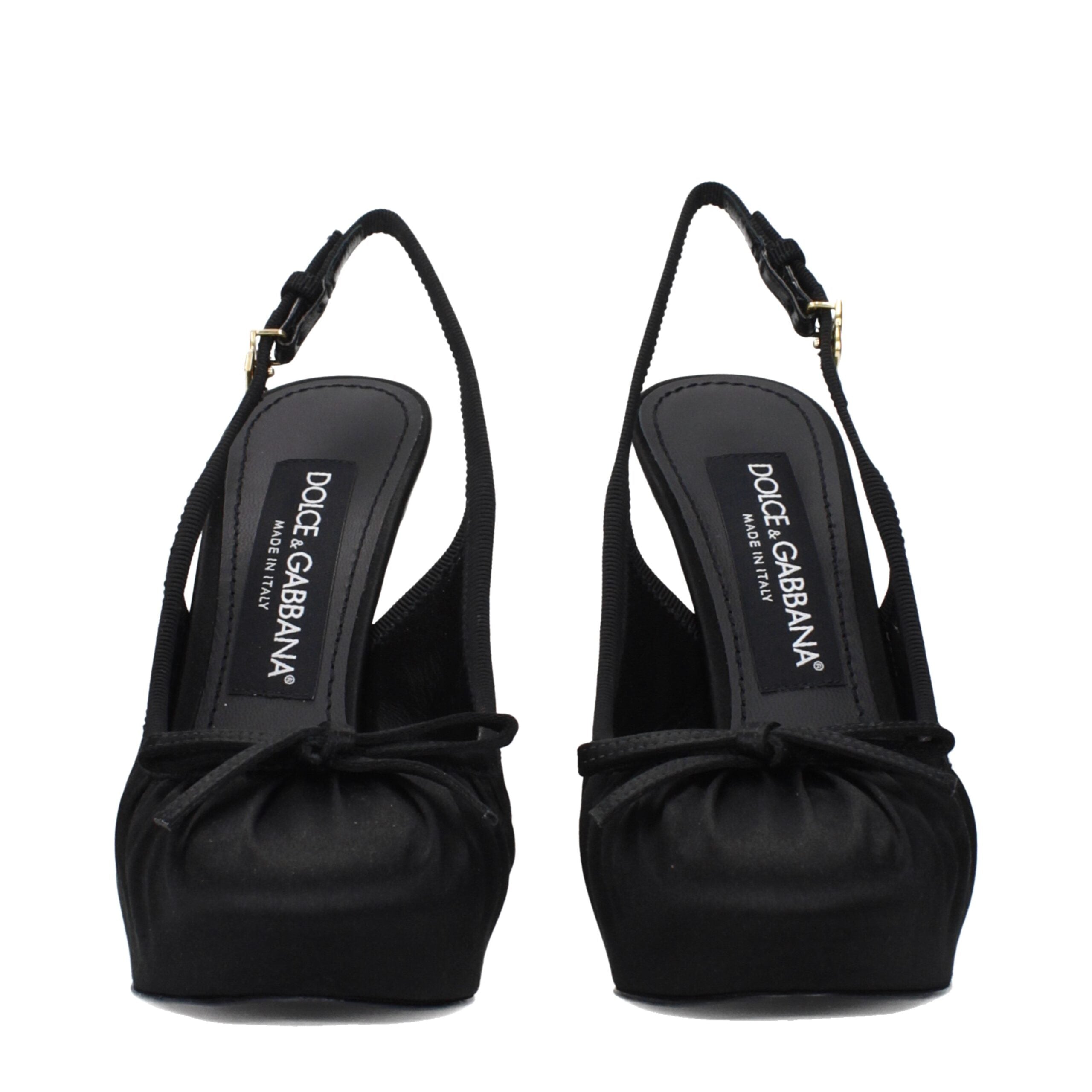Dolce & Gabbana Schwarze Satin-Pumps-3