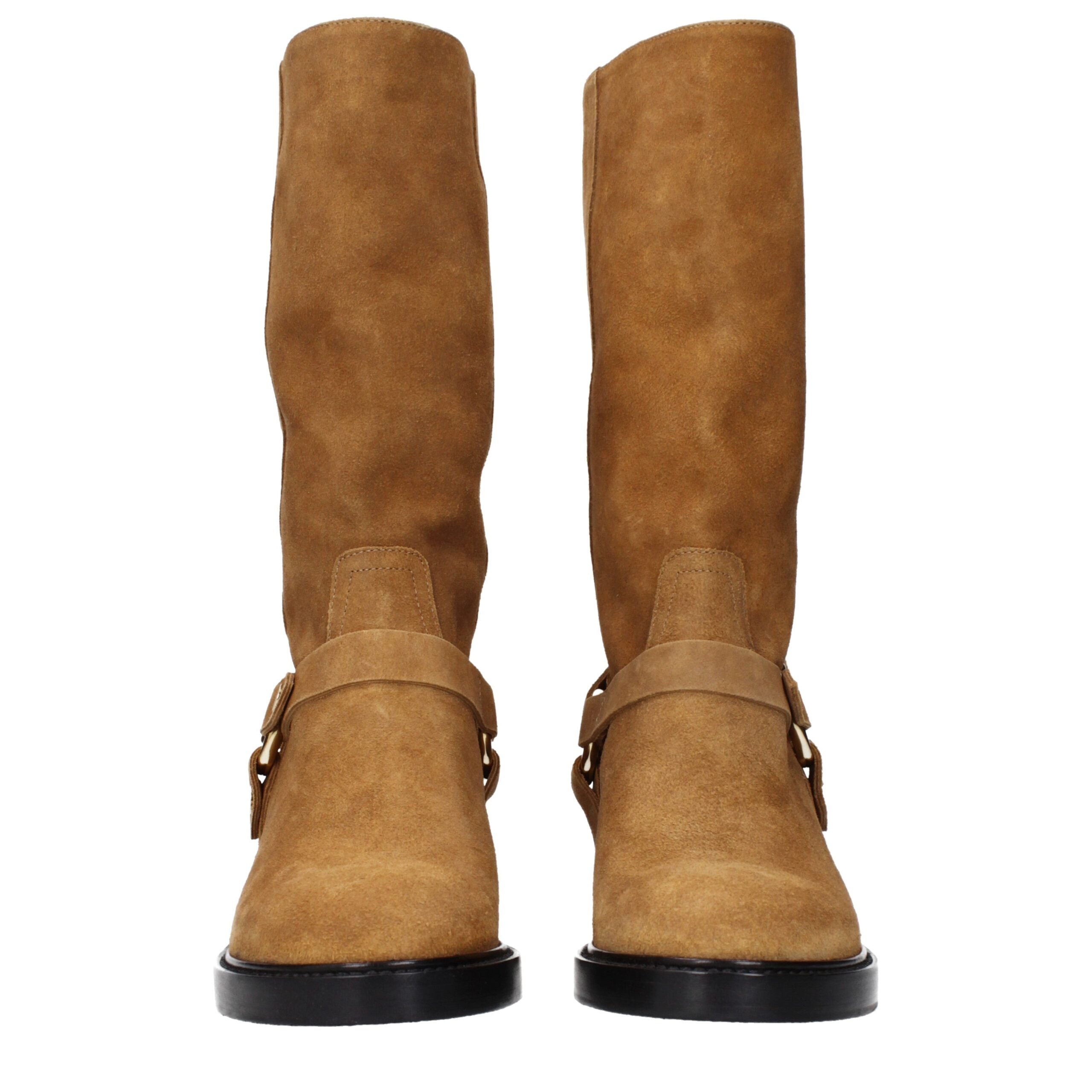Chloé Braune Lederstiefeletten-3