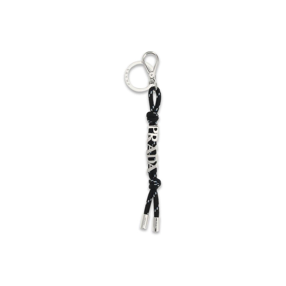 Prada key ring made from recycled polyamide in black