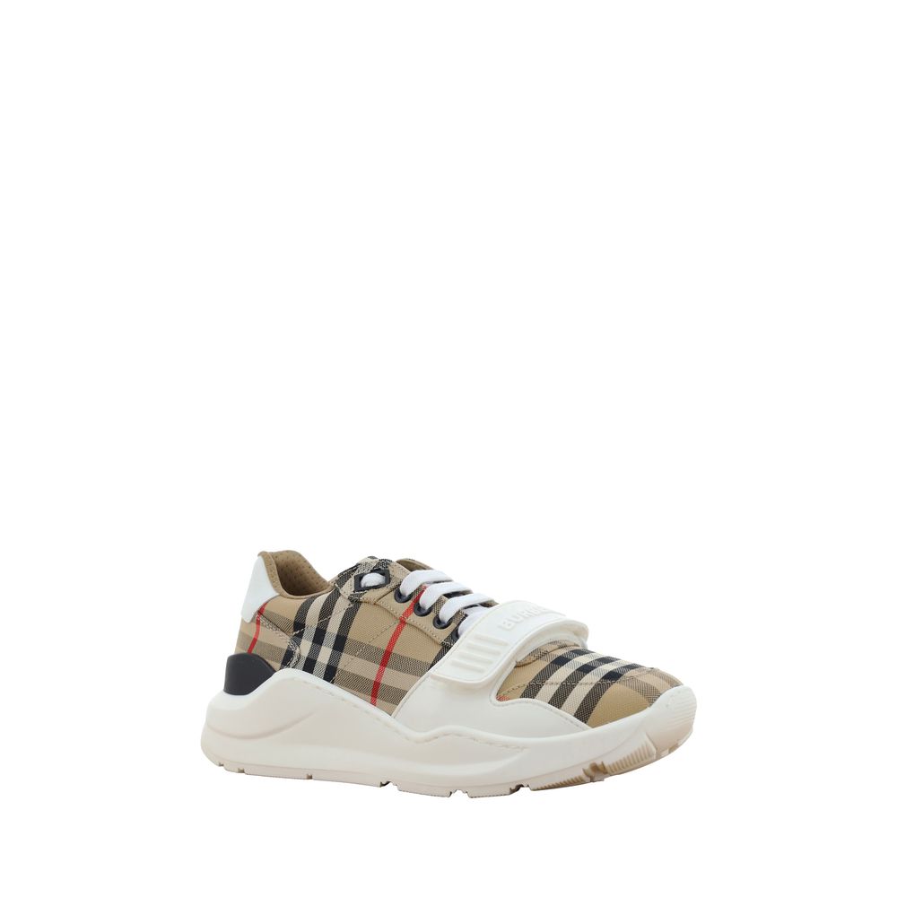 Burberry beige cotton sports shoes-2